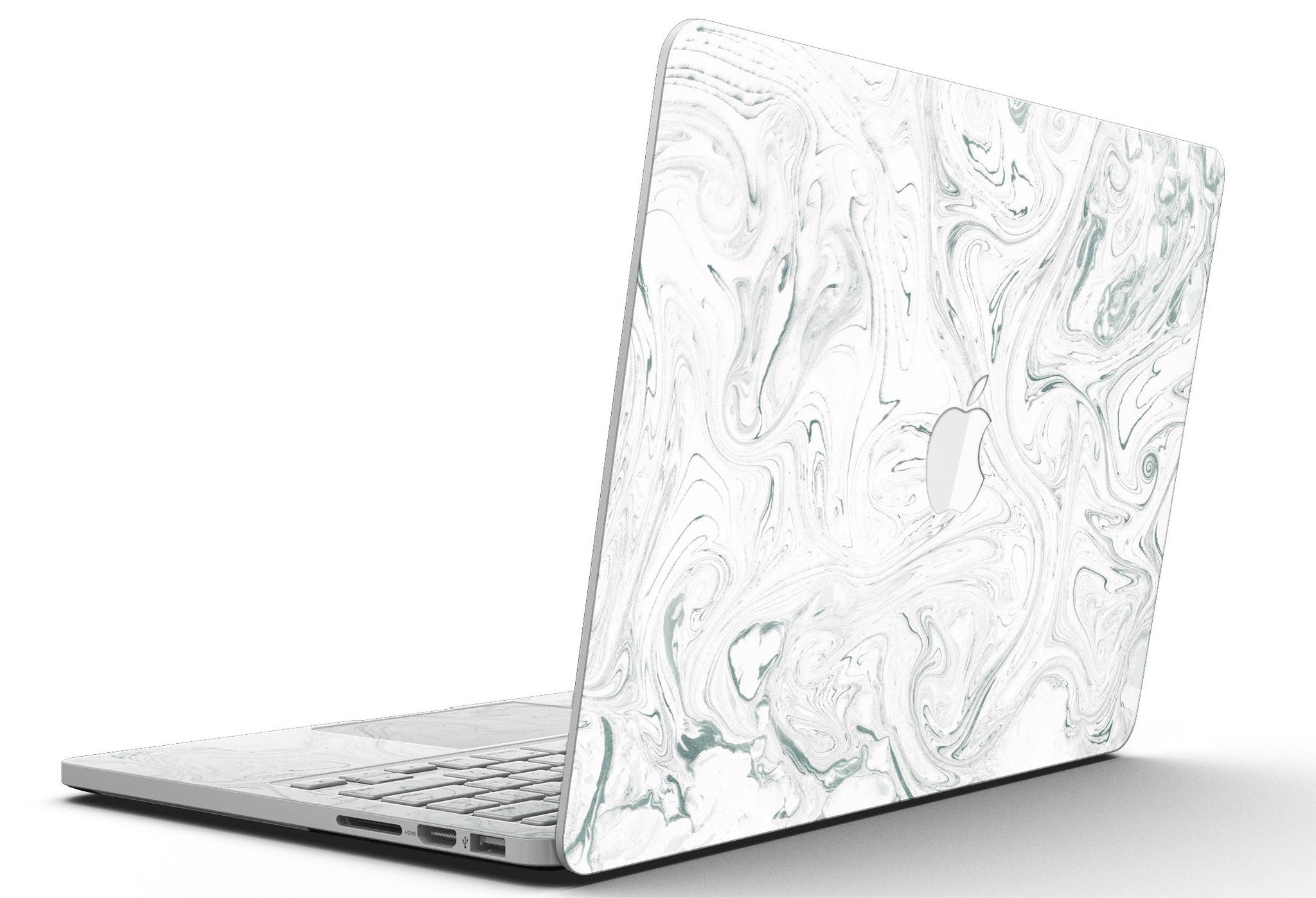 Gray 30 Textured Marble skin for MacBook Pro with Retina Display, showcasing a stylish and protective design.