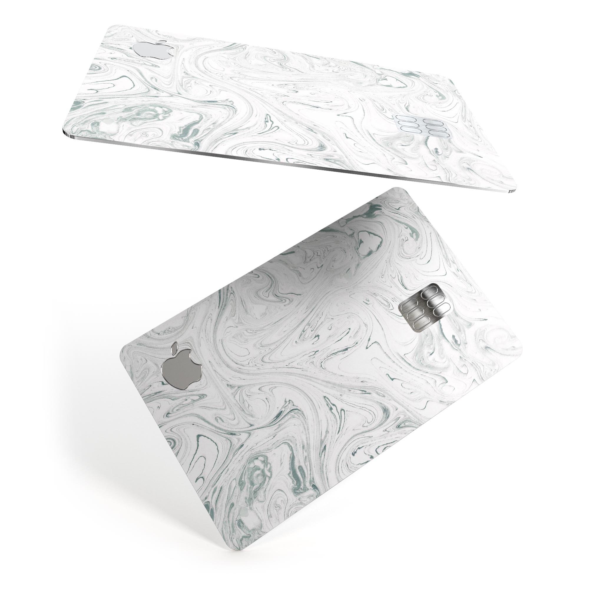 Gray 30 Textured Marble decal skin for Apple Card, showcasing its premium vinyl texture and elegant design.