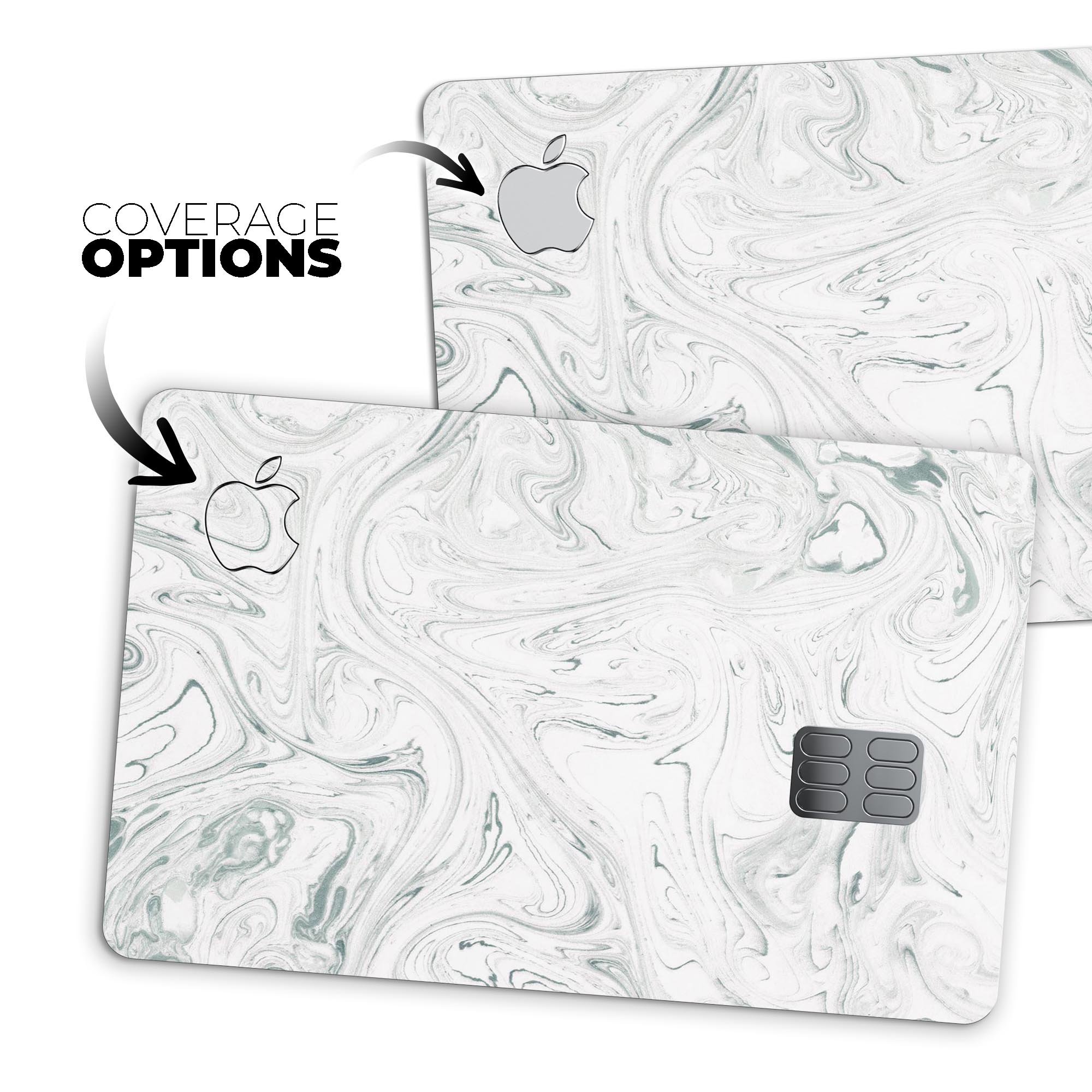 Gray 30 Textured Marble decal skin for Apple Card, showcasing its premium vinyl texture and elegant design.