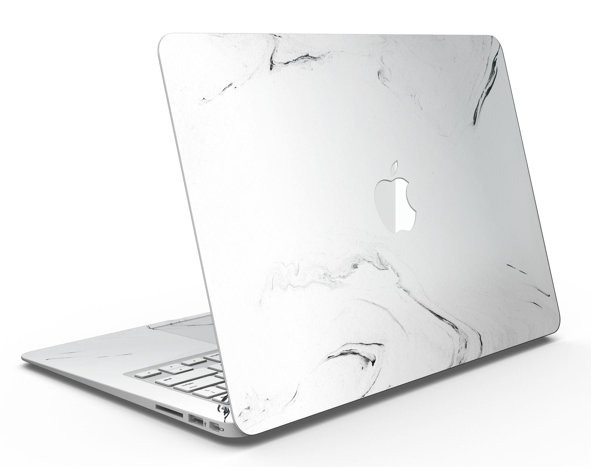 Gray 319 Textured Marble Skin Kit for MacBook Air, showcasing a stylish marble design that enhances device aesthetics.