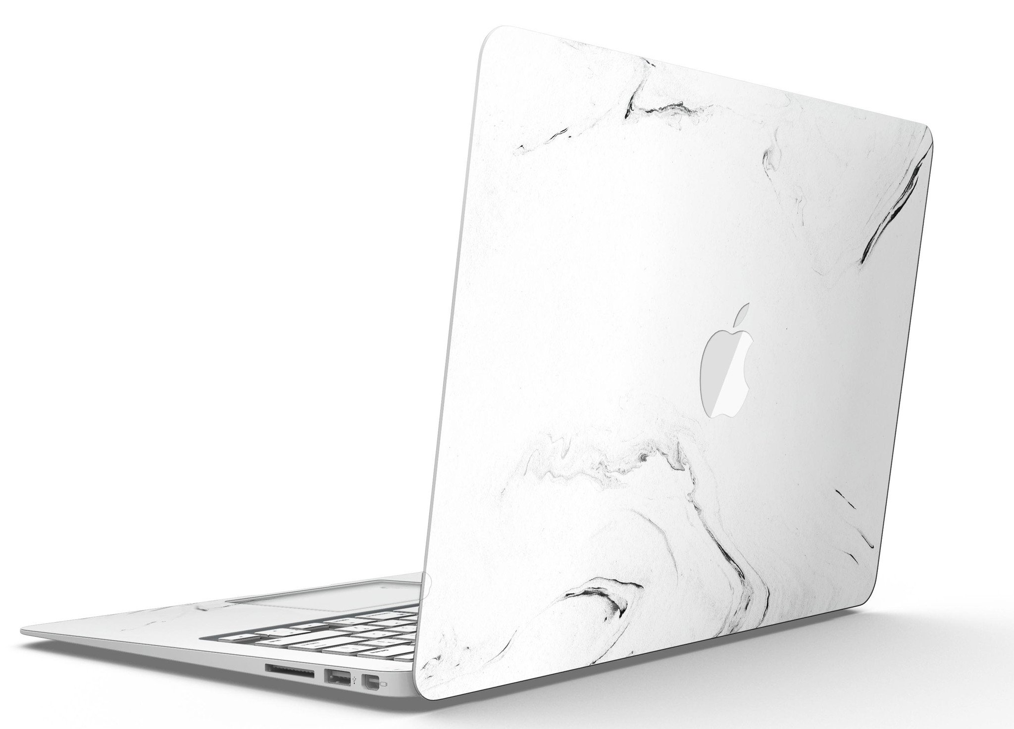 Gray 319 Textured Marble Skin Kit for MacBook Air, showcasing a stylish marble design that enhances device aesthetics.