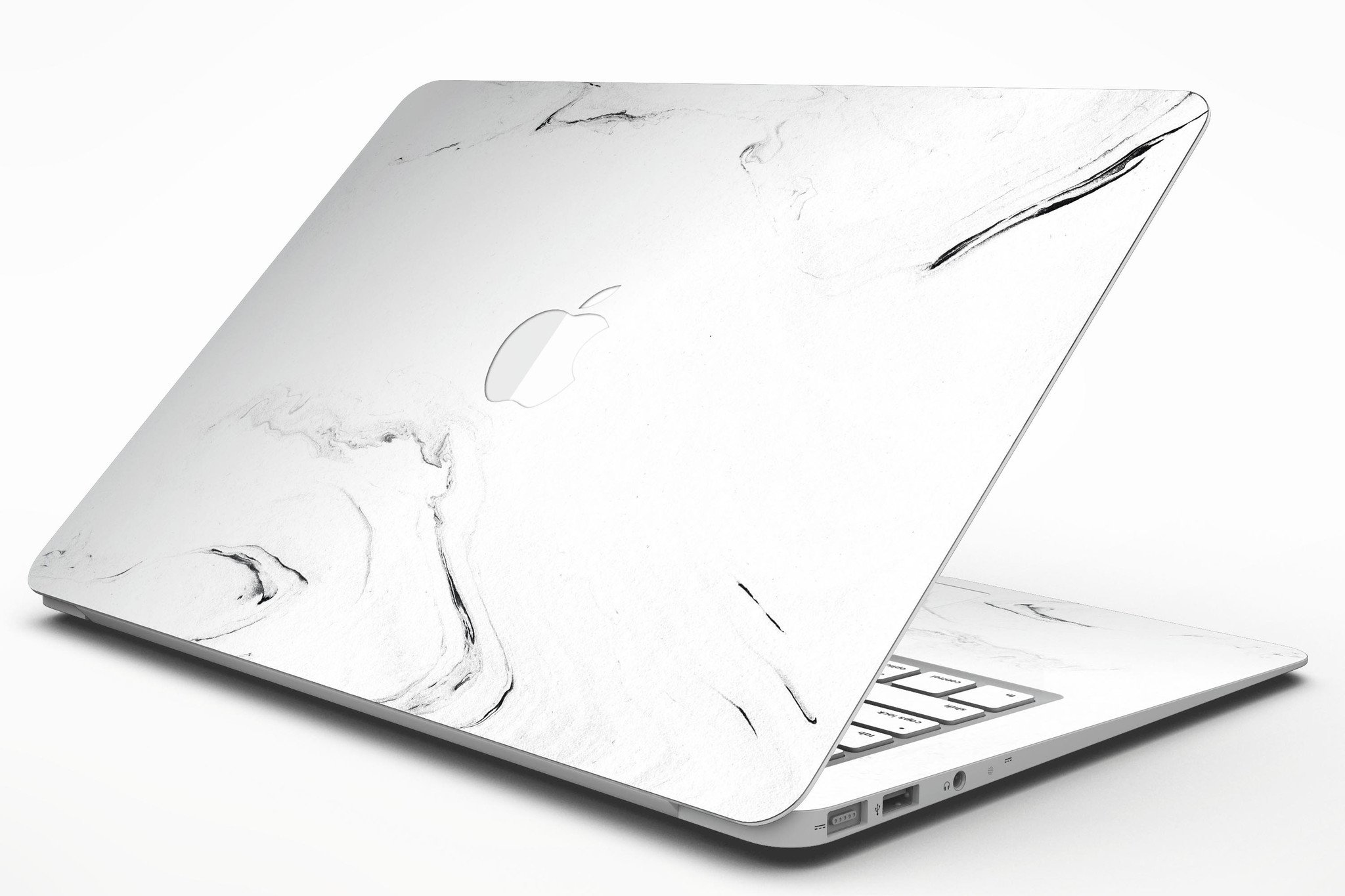 Gray 319 Textured Marble Skin Kit for MacBook Air, showcasing a stylish marble design that enhances device aesthetics.