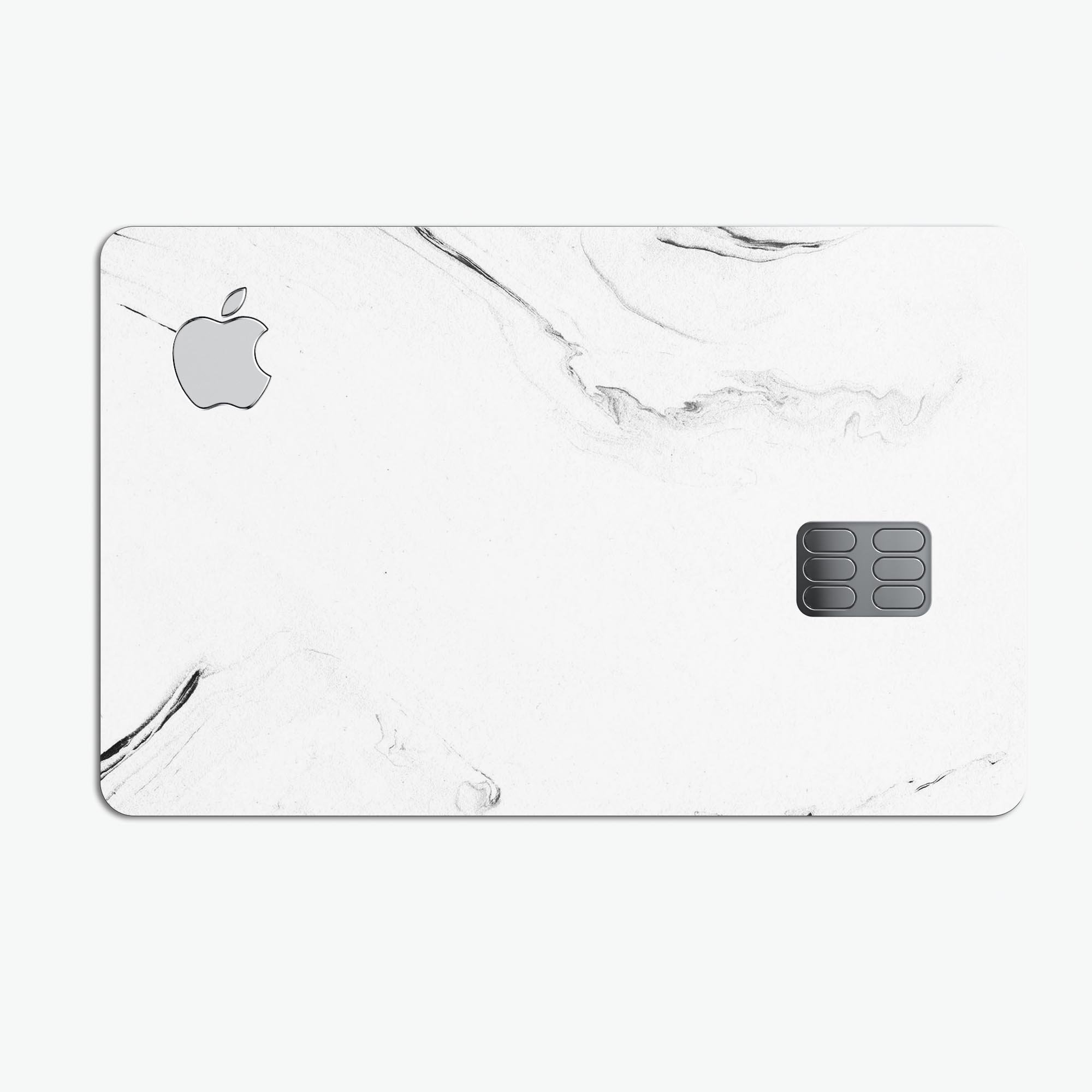 Gray 319 Textured Marble decal skin for Apple Card, showcasing its premium design and protective features.