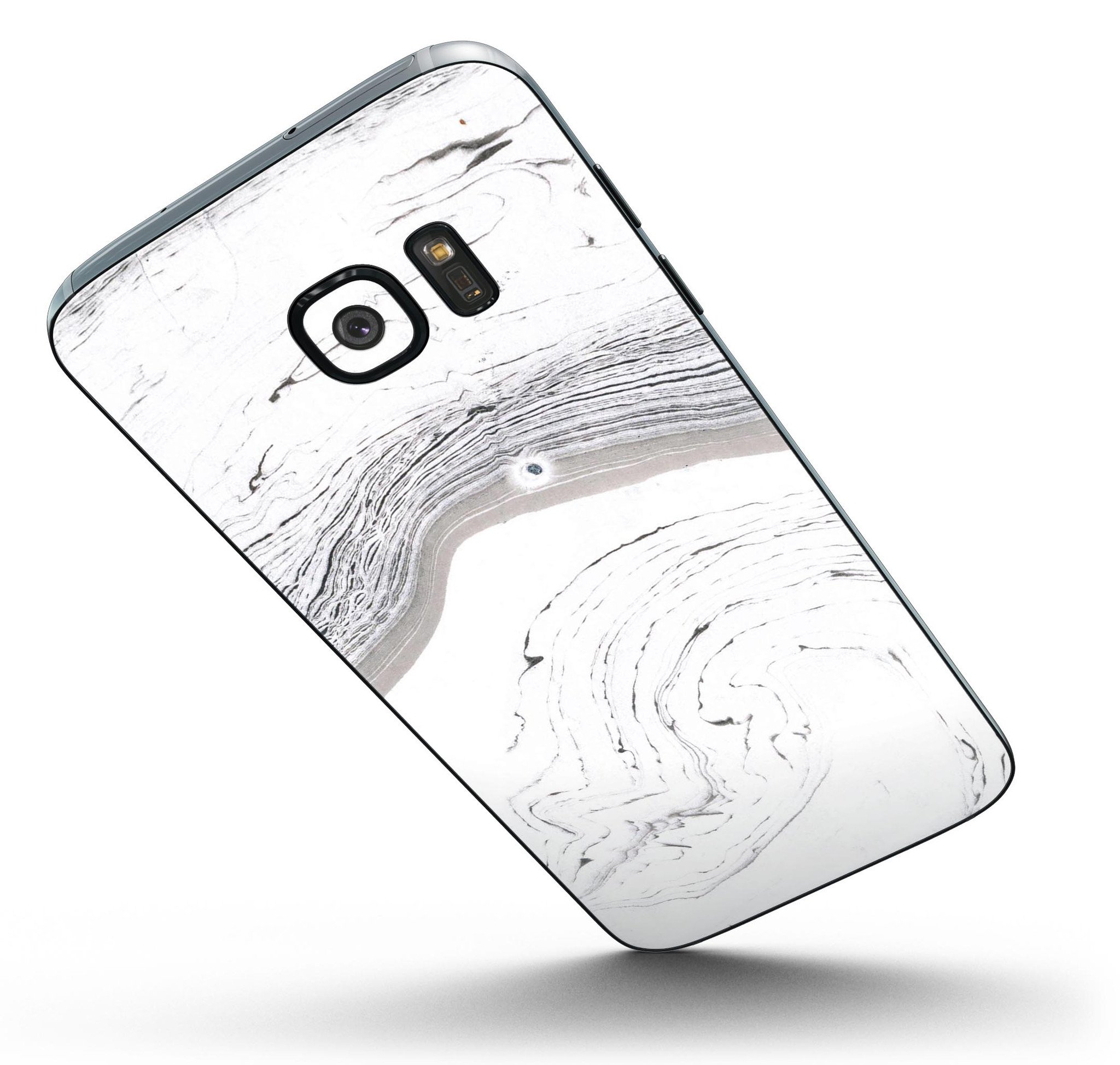 Gray 47 Textured Marble Skin-Kit for Samsung Galaxy S7, showcasing a stylish marble design with a premium vinyl finish.