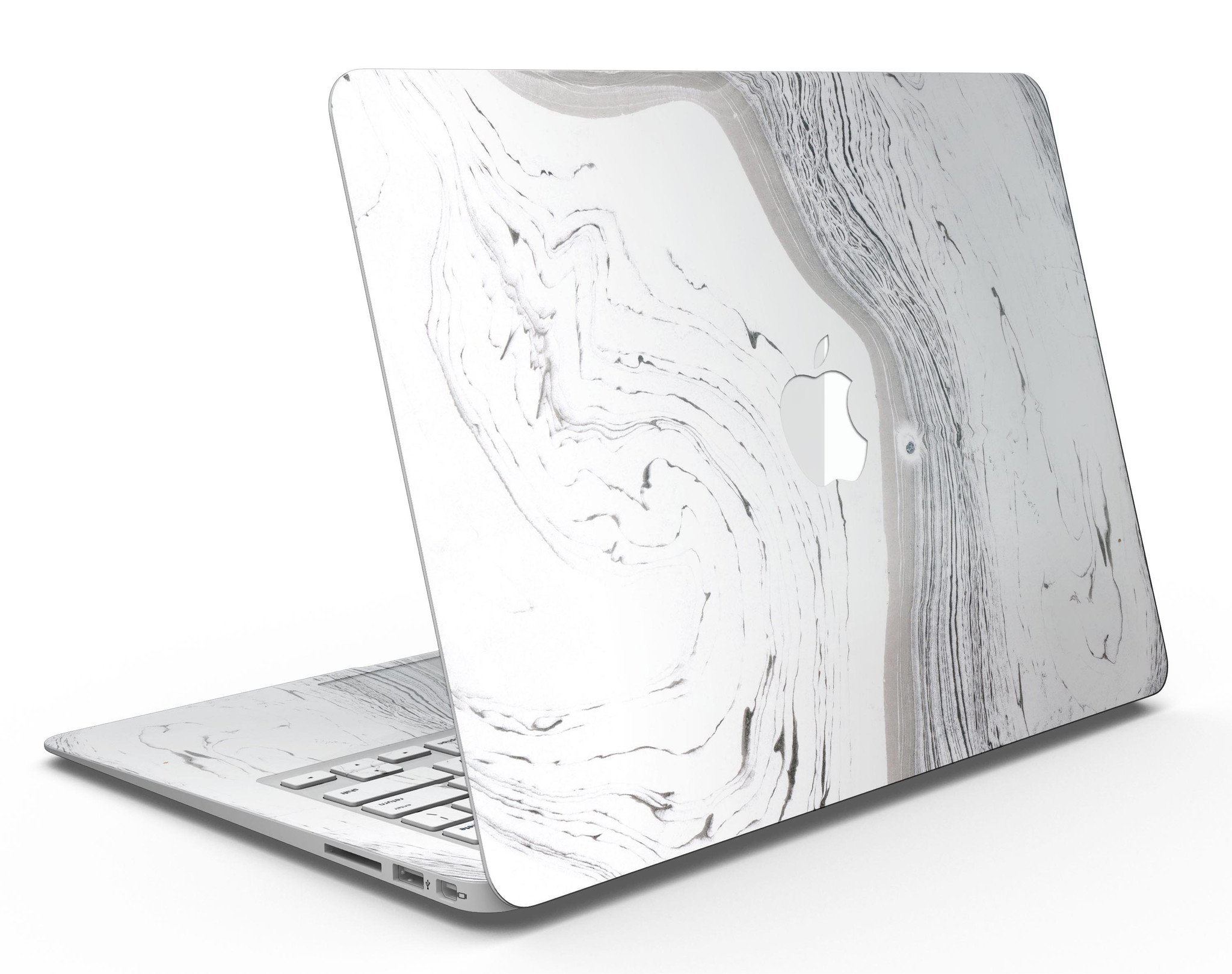 Gray 47 Textured Marble MacBook Air Skin Kit showcasing a stylish design and premium vinyl material.