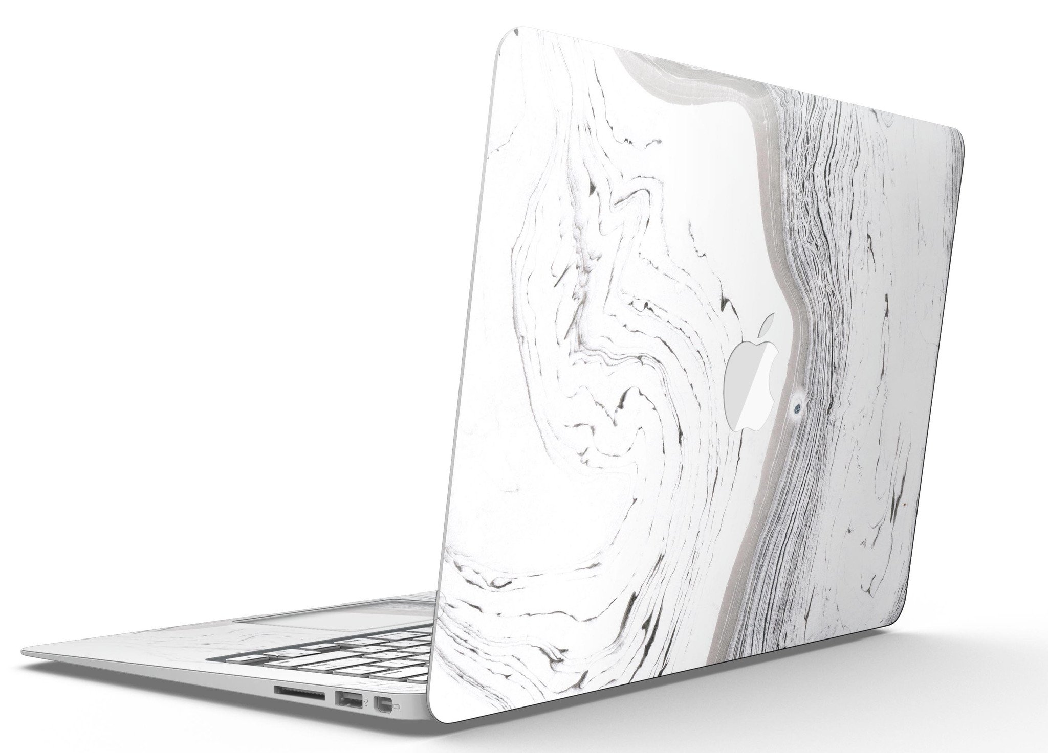 Gray 47 Textured Marble MacBook Air Skin Kit showcasing a stylish design and premium vinyl material.