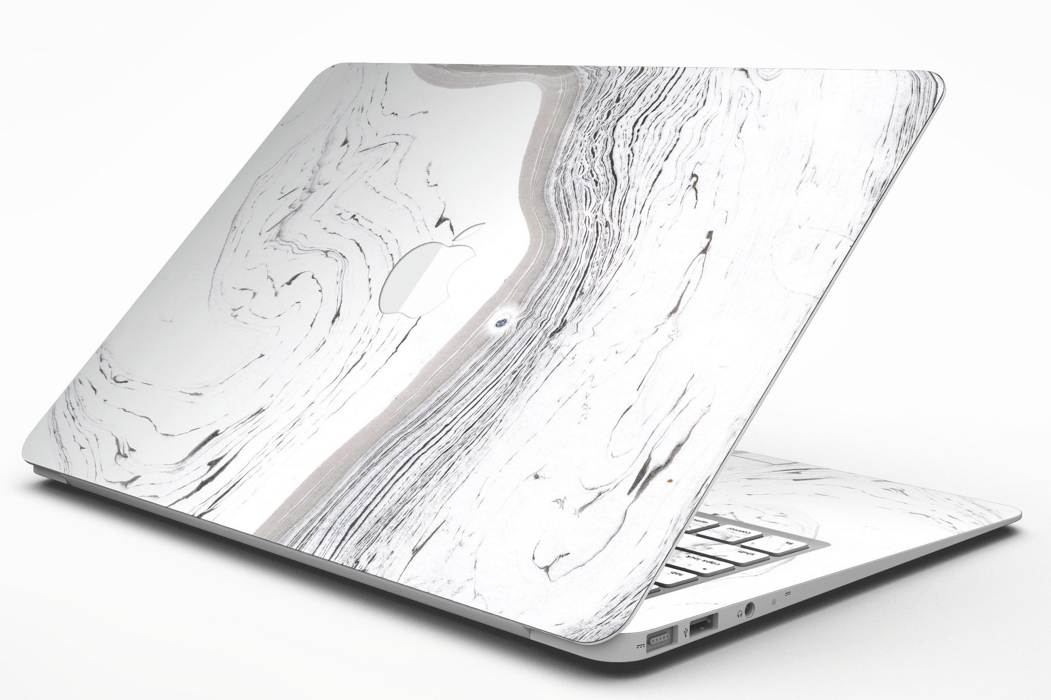 Gray 47 Textured Marble MacBook Air Skin Kit showcasing a stylish design and premium vinyl material.