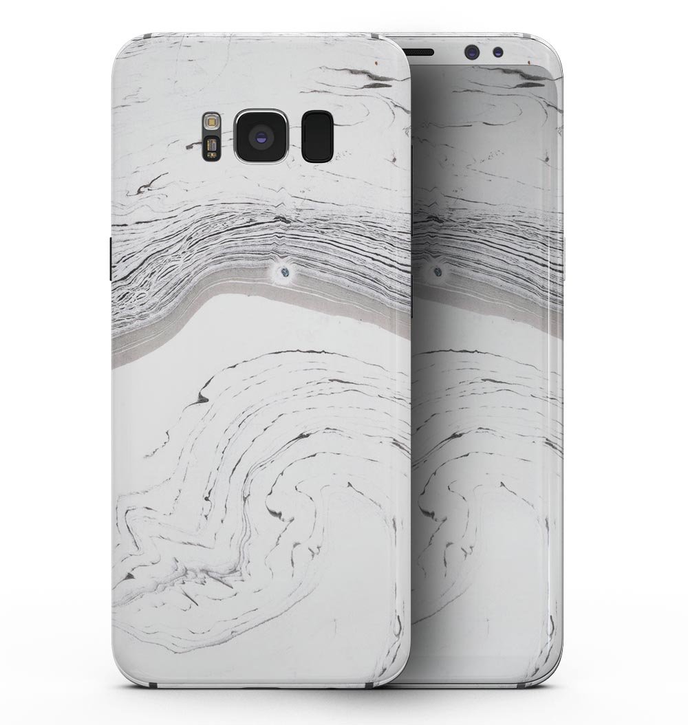 Gray 47 Textured Marble skin for Samsung Galaxy S8, showcasing a stylish marble design with a premium finish.