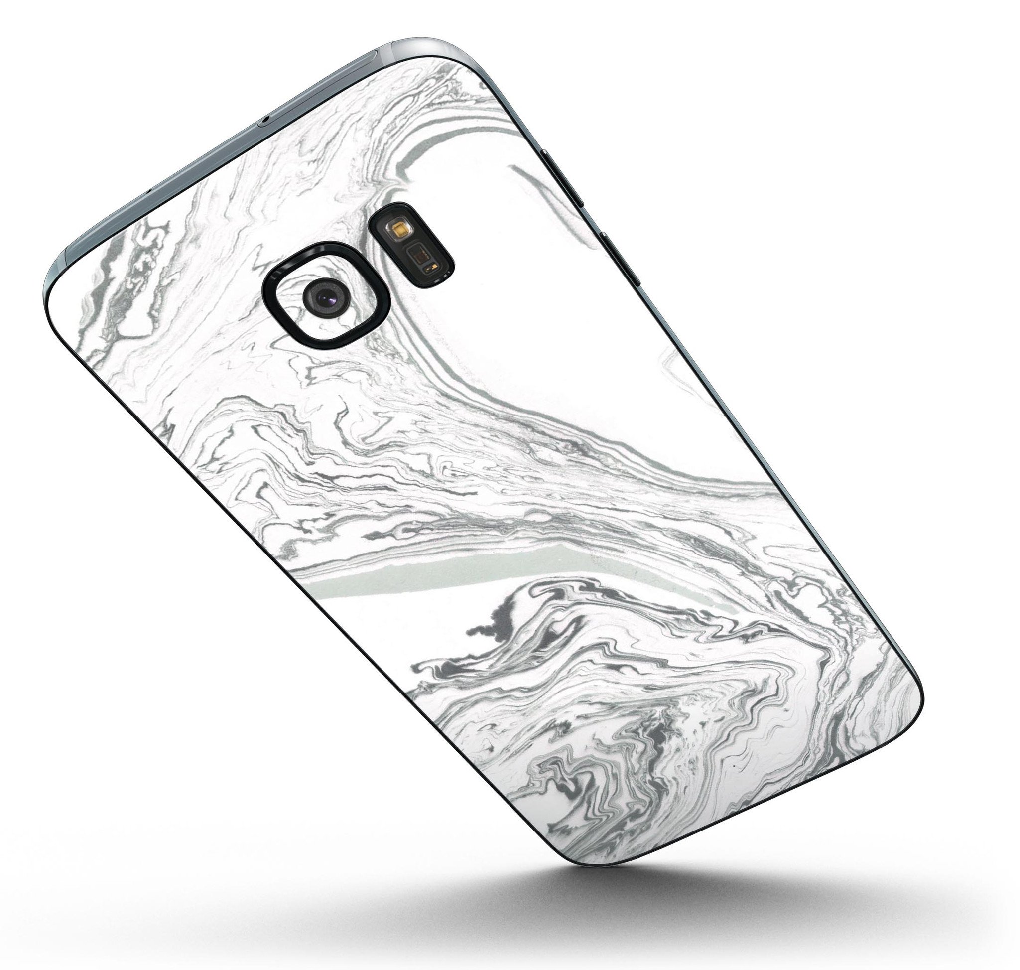 Gray 50 Textured Marble Skin-Kit for Samsung Galaxy S7, showcasing a stylish design with a premium vinyl finish.