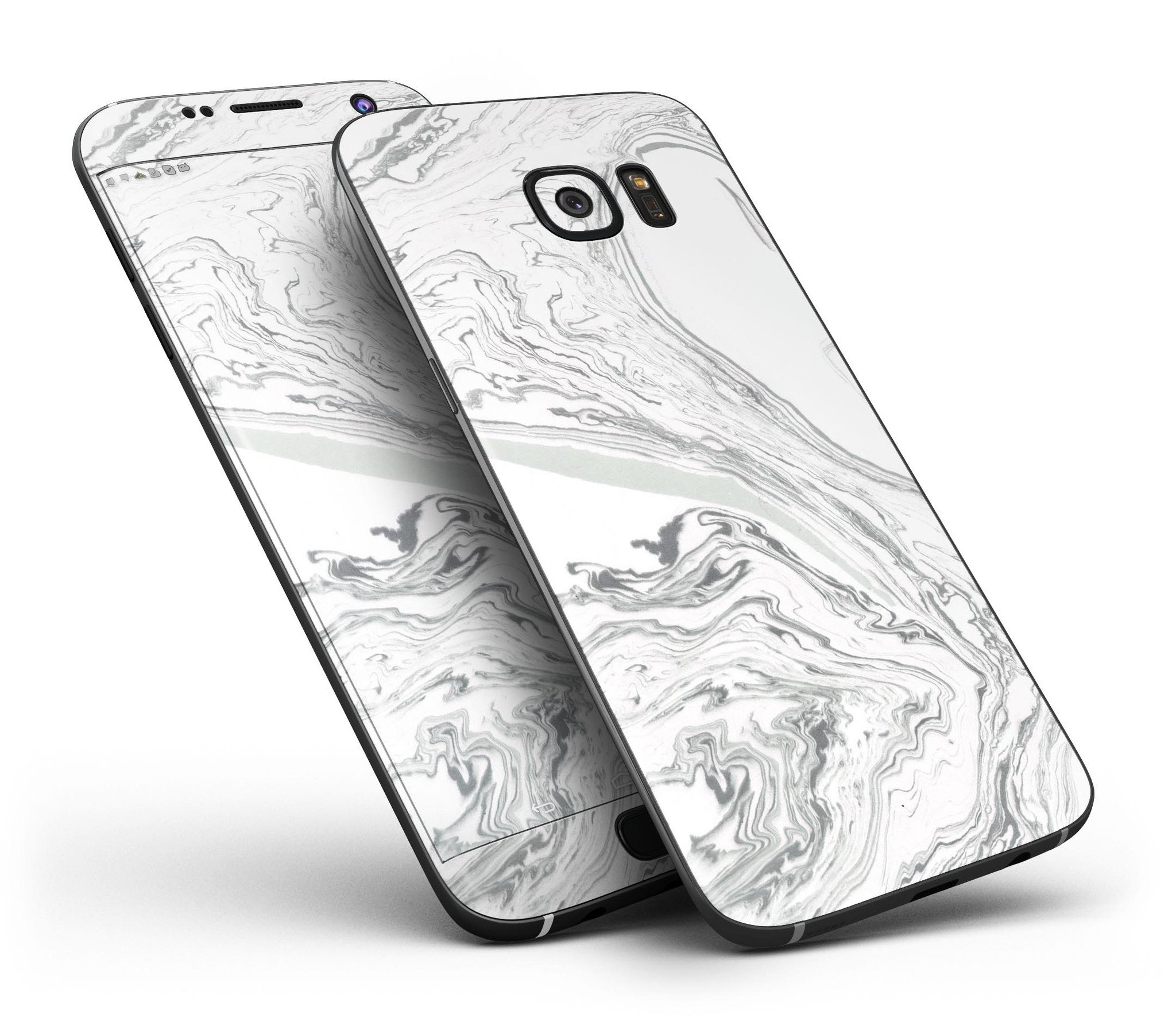 Gray 50 Textured Marble Skin-Kit for Samsung Galaxy S7, showcasing a stylish design with a premium vinyl finish.