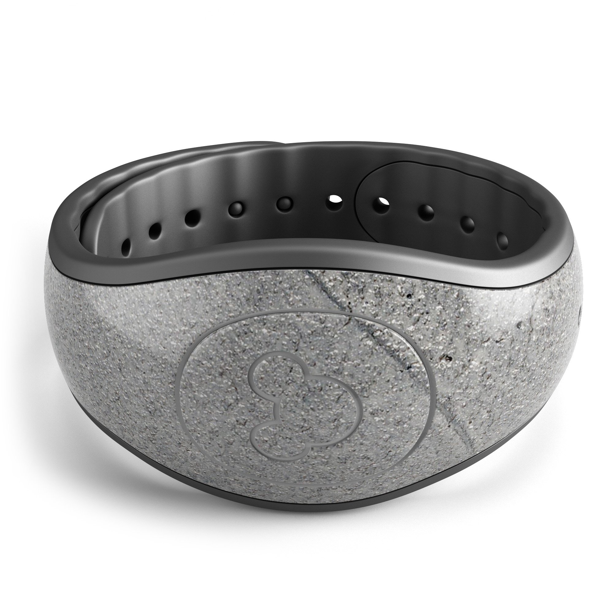 Gray Cracked Concrete decal skin wrap kit for Disney Magic Band, showcasing a stylish and trendy design.