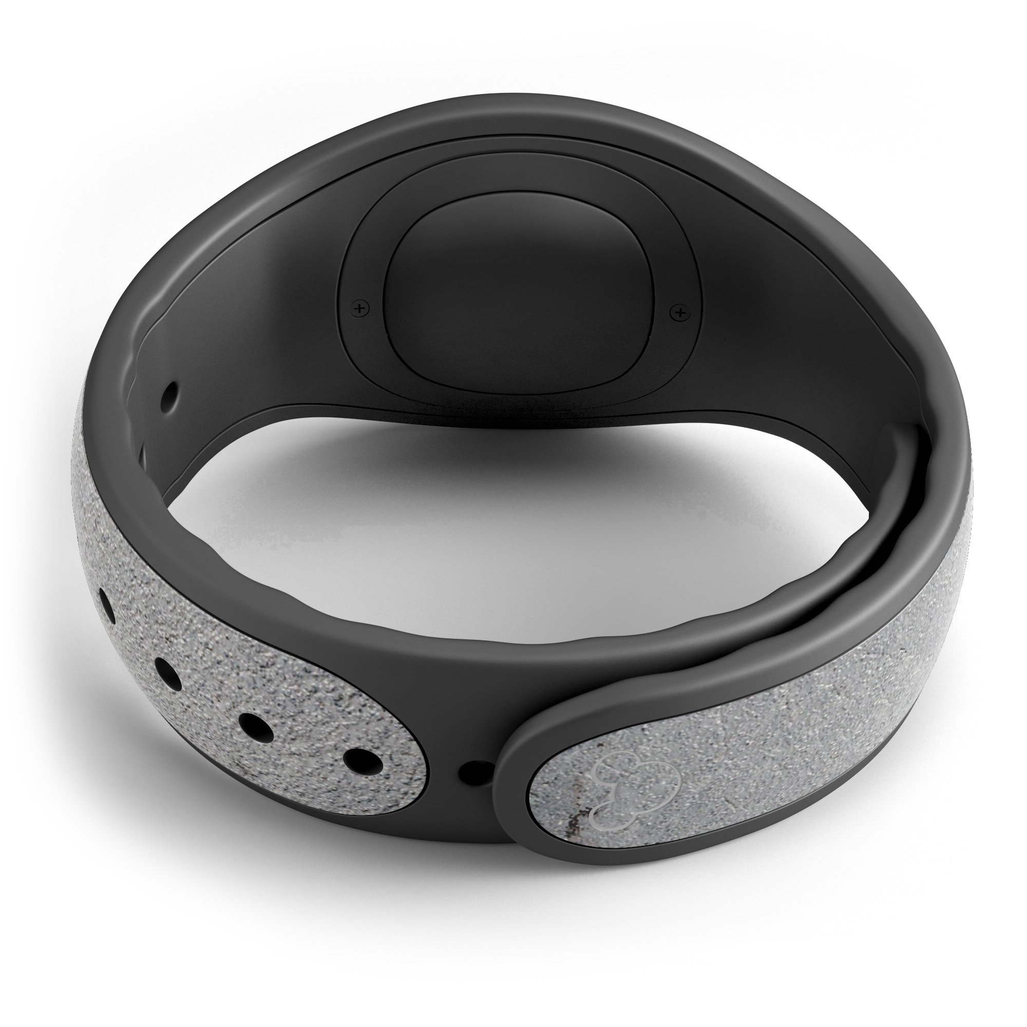 Gray Cracked Concrete decal skin wrap kit for Disney Magic Band, showcasing a stylish and trendy design.