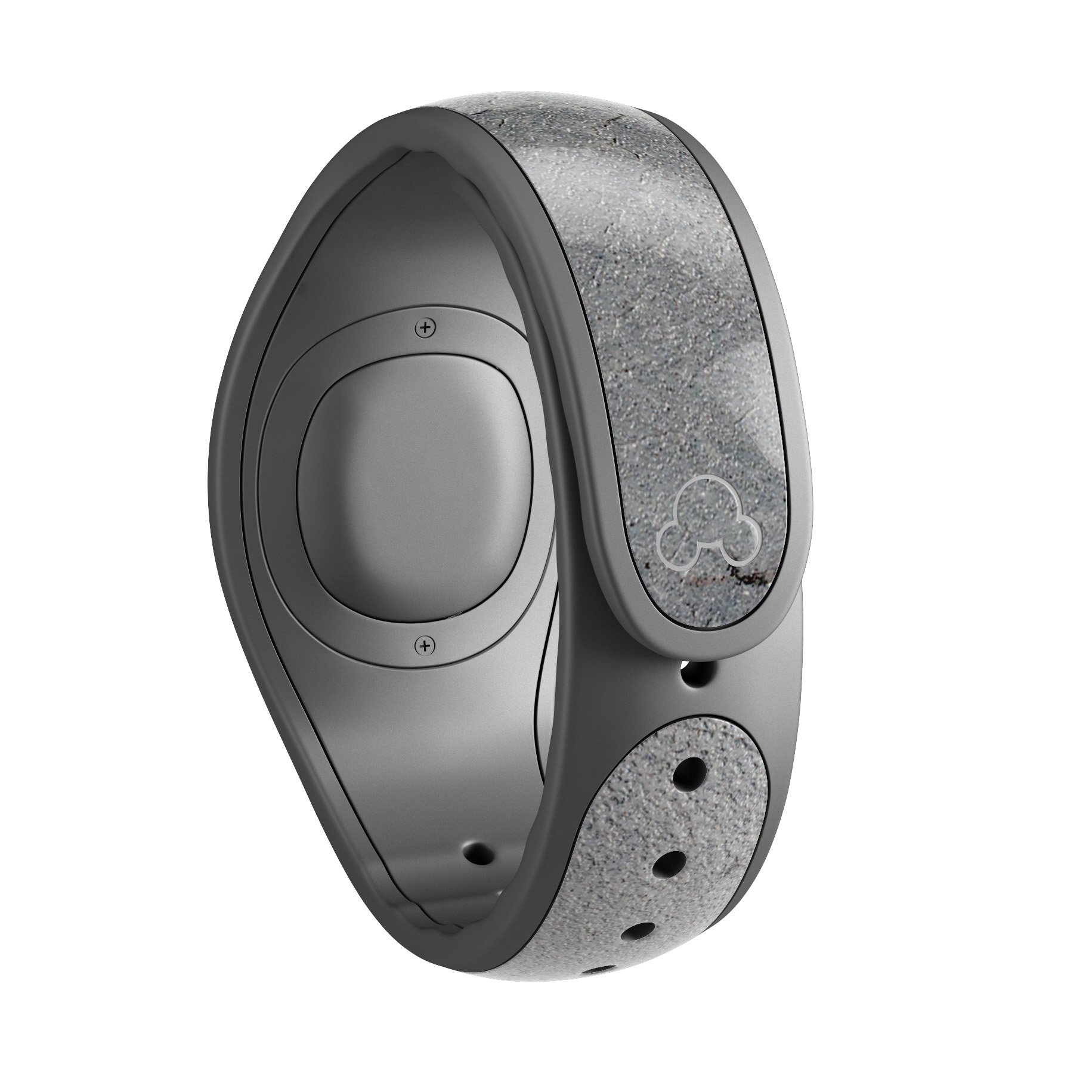 Gray Cracked Concrete decal skin wrap kit for Disney Magic Band, showcasing a stylish and trendy design.