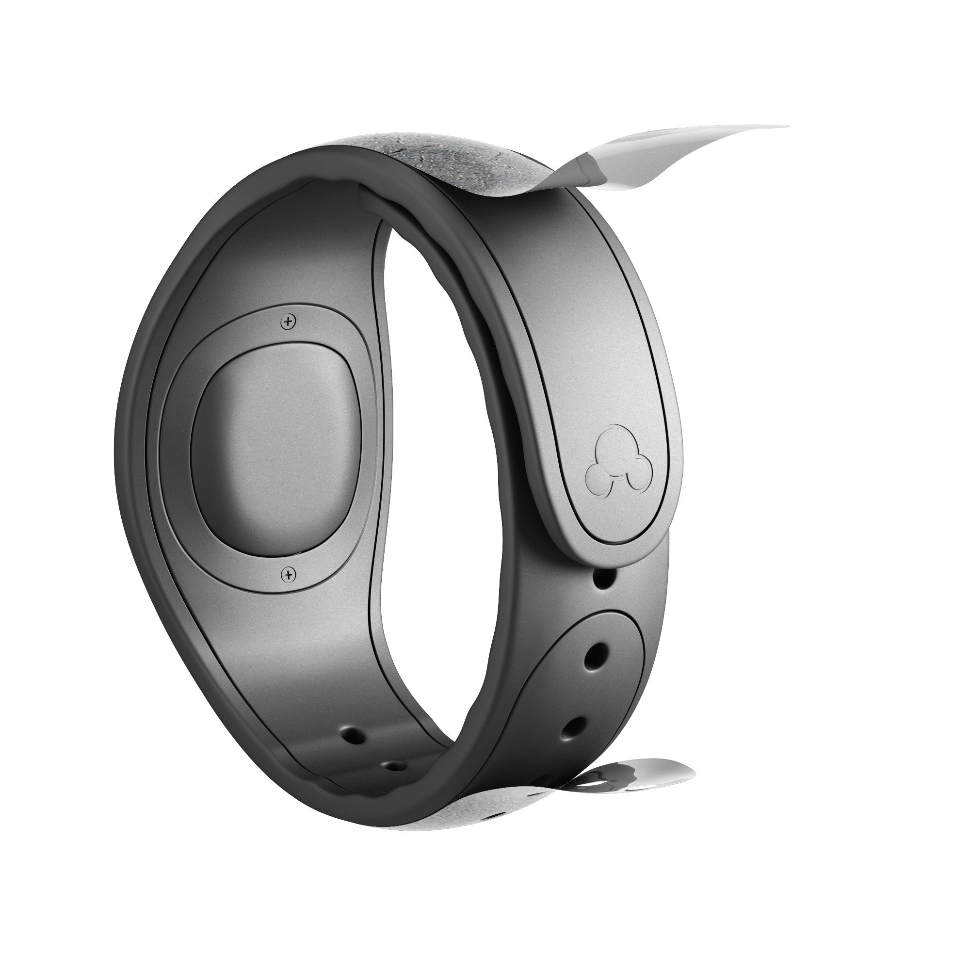 Gray Cracked Concrete decal skin wrap kit for Disney Magic Band, showcasing a stylish and trendy design.