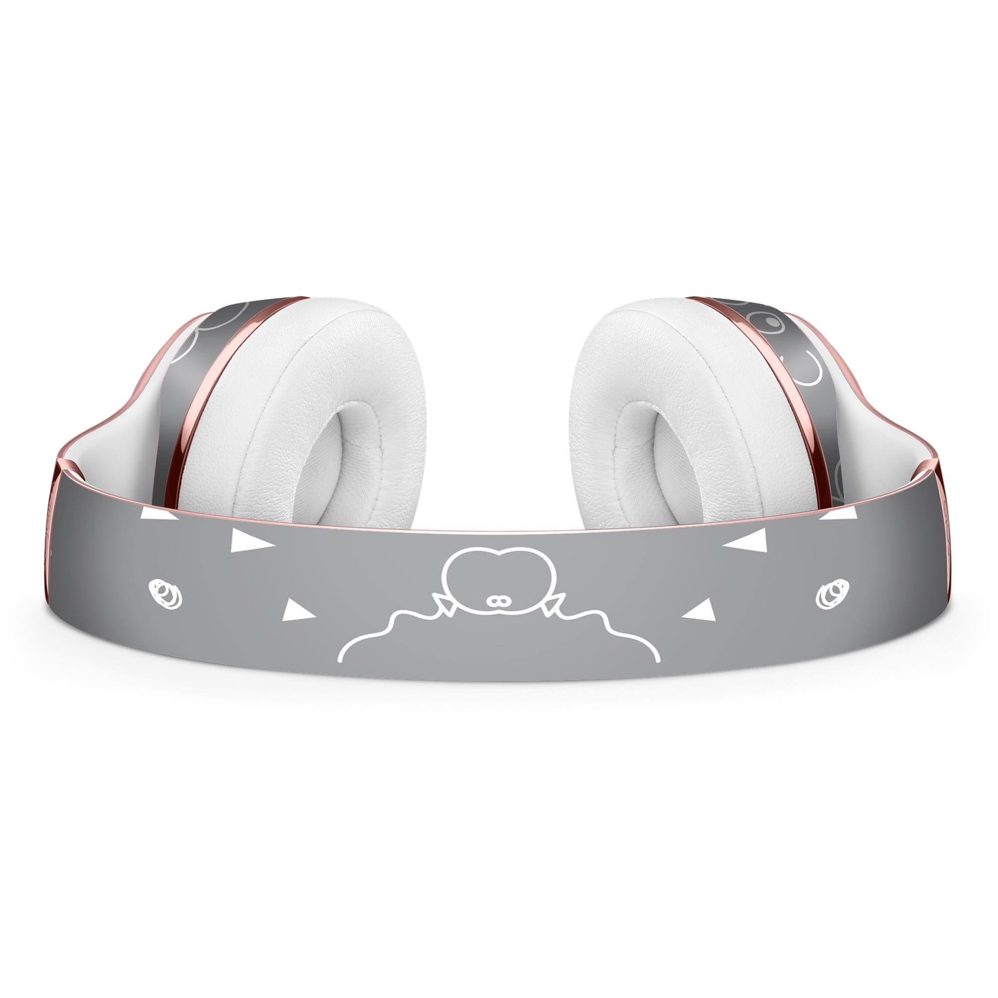 Gray Jester hat skin kit for Beats by Dre Solo 3 Wireless Headphones, showcasing vibrant colors and unique design.