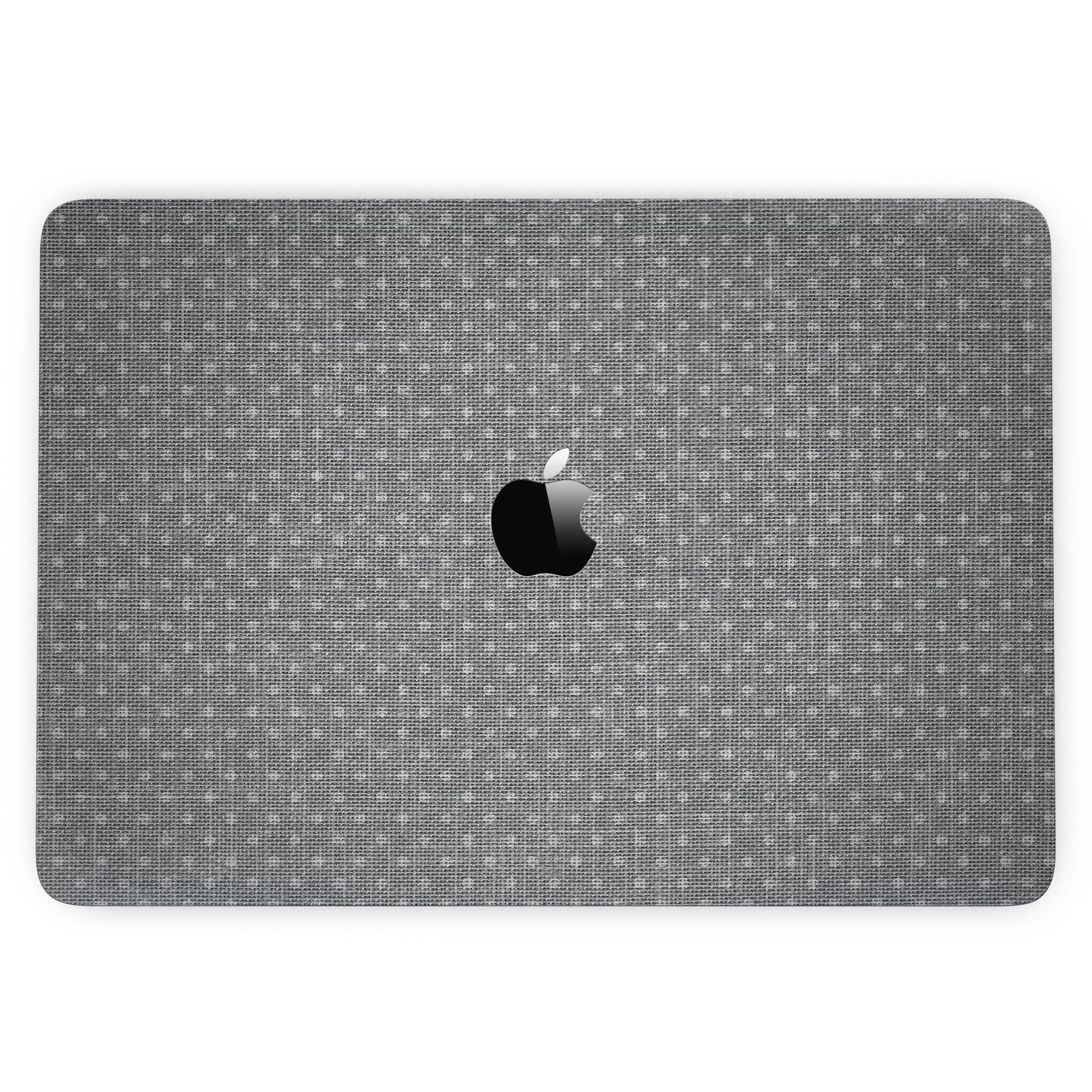 Gray Micro Dot Skin for MacBook Pro with Touch Bar, showcasing a stylish design and premium vinyl material.