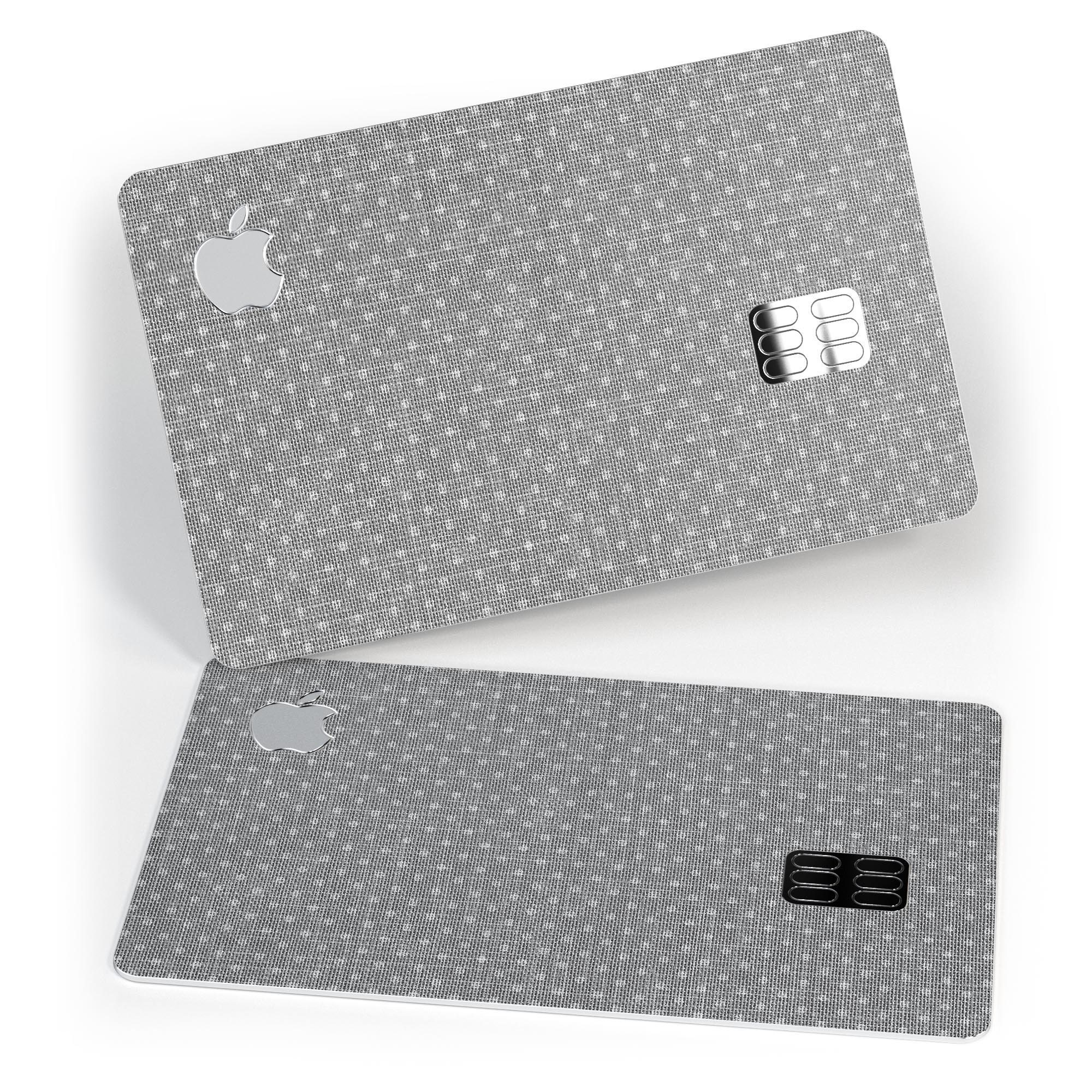 Gray Micro Dot Protective Decal for Apple Card, showcasing its premium vinyl texture and design.