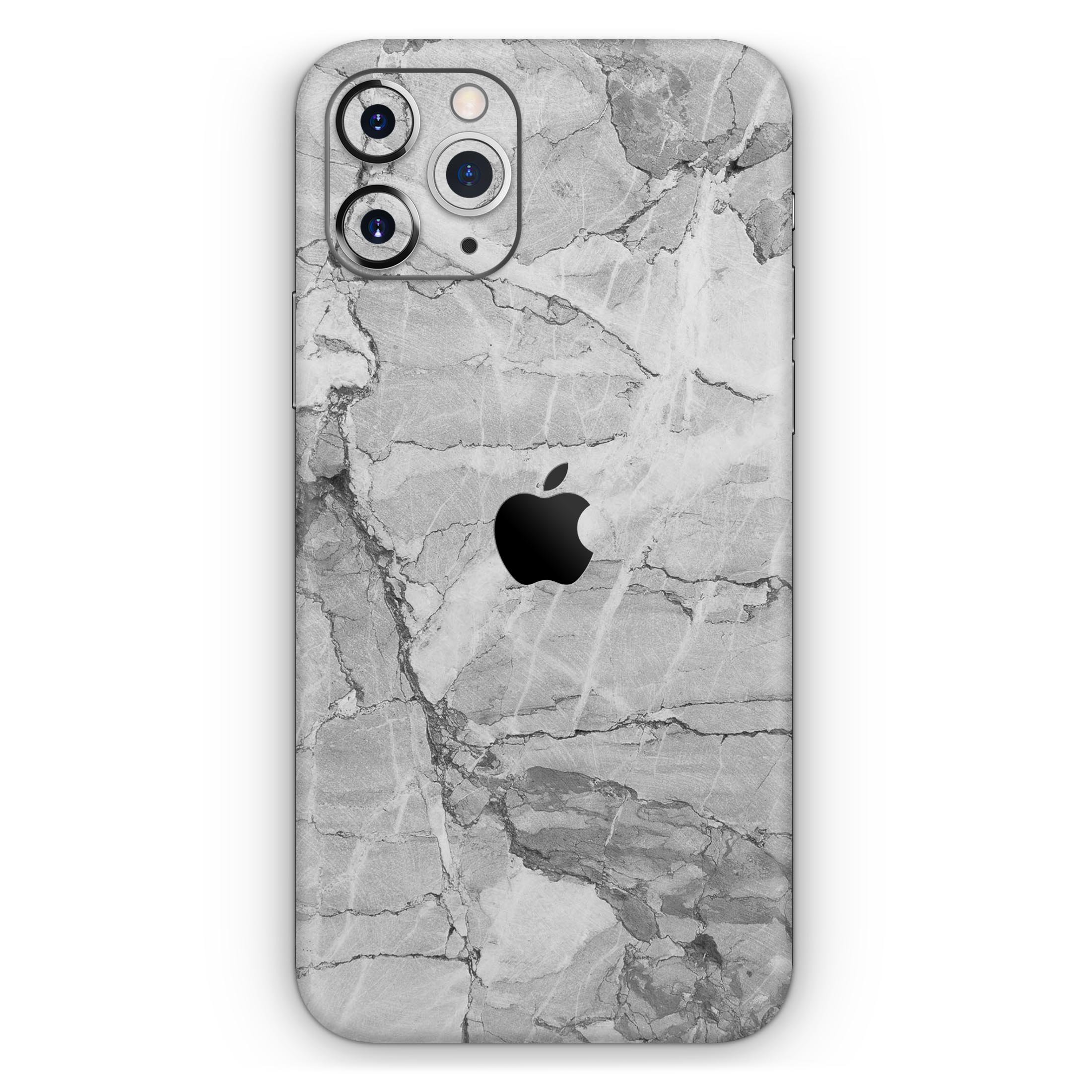 Gray Slate Marble Skin-Kit for Apple iPhone 14 and 13, showcasing a stylish marble design.