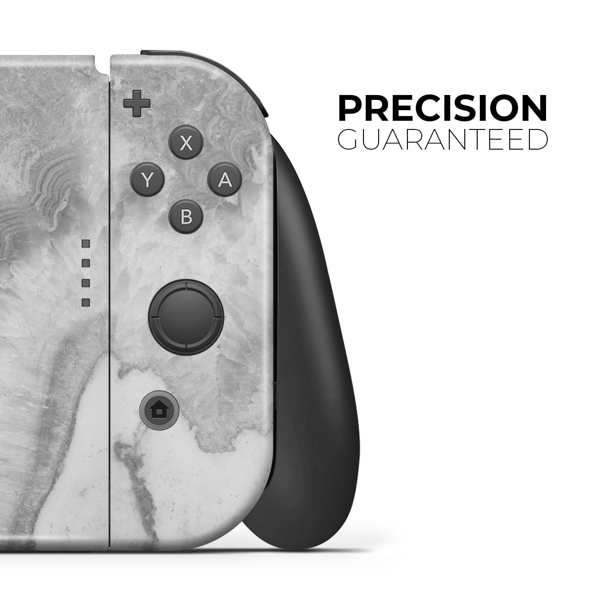 Gray Slate Marble V26 skin decal wrap kit for Nintendo Switch, showcasing a stylish marble design that fits snugly on the console.