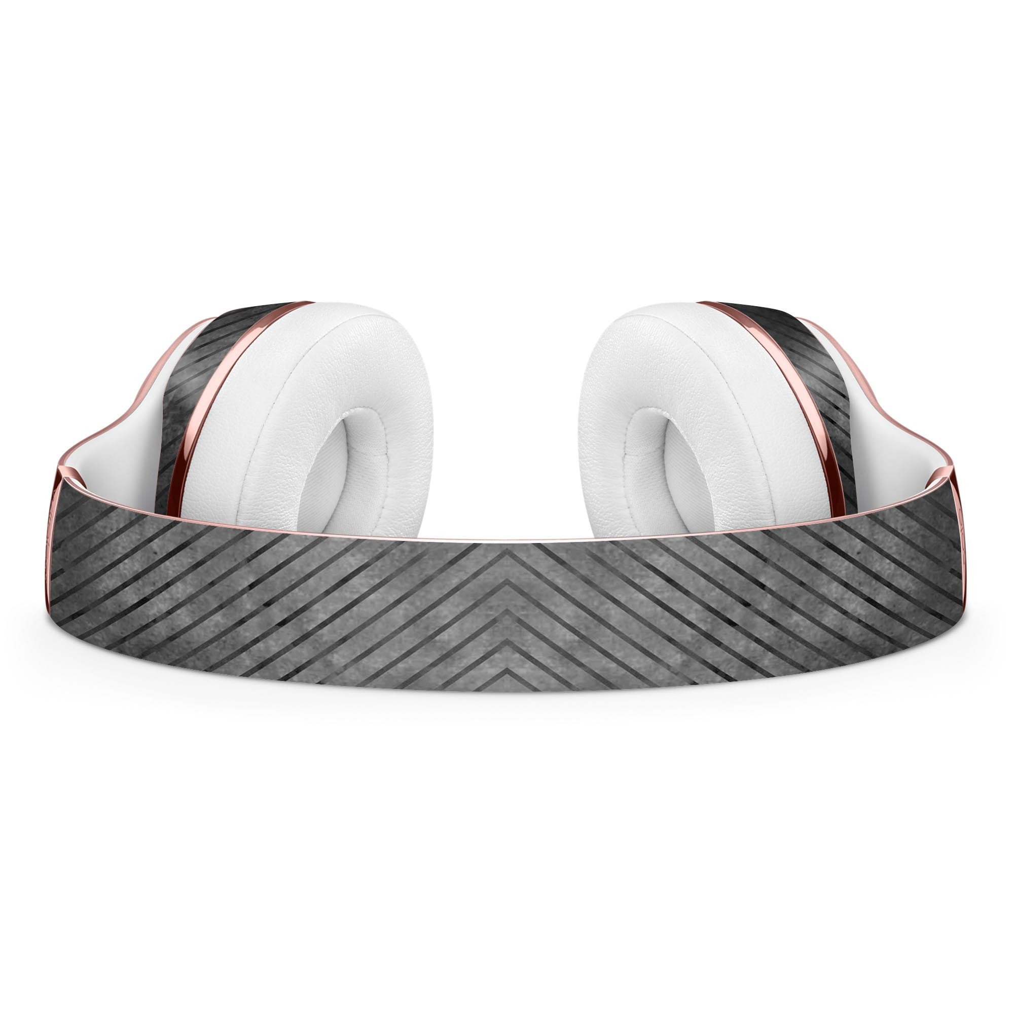 Gray Watercolor Stripes Full-Body Skin Kit designed for Beats by Dre Solo 3 Wireless Headphones, showcasing a stylish and protective vinyl design.