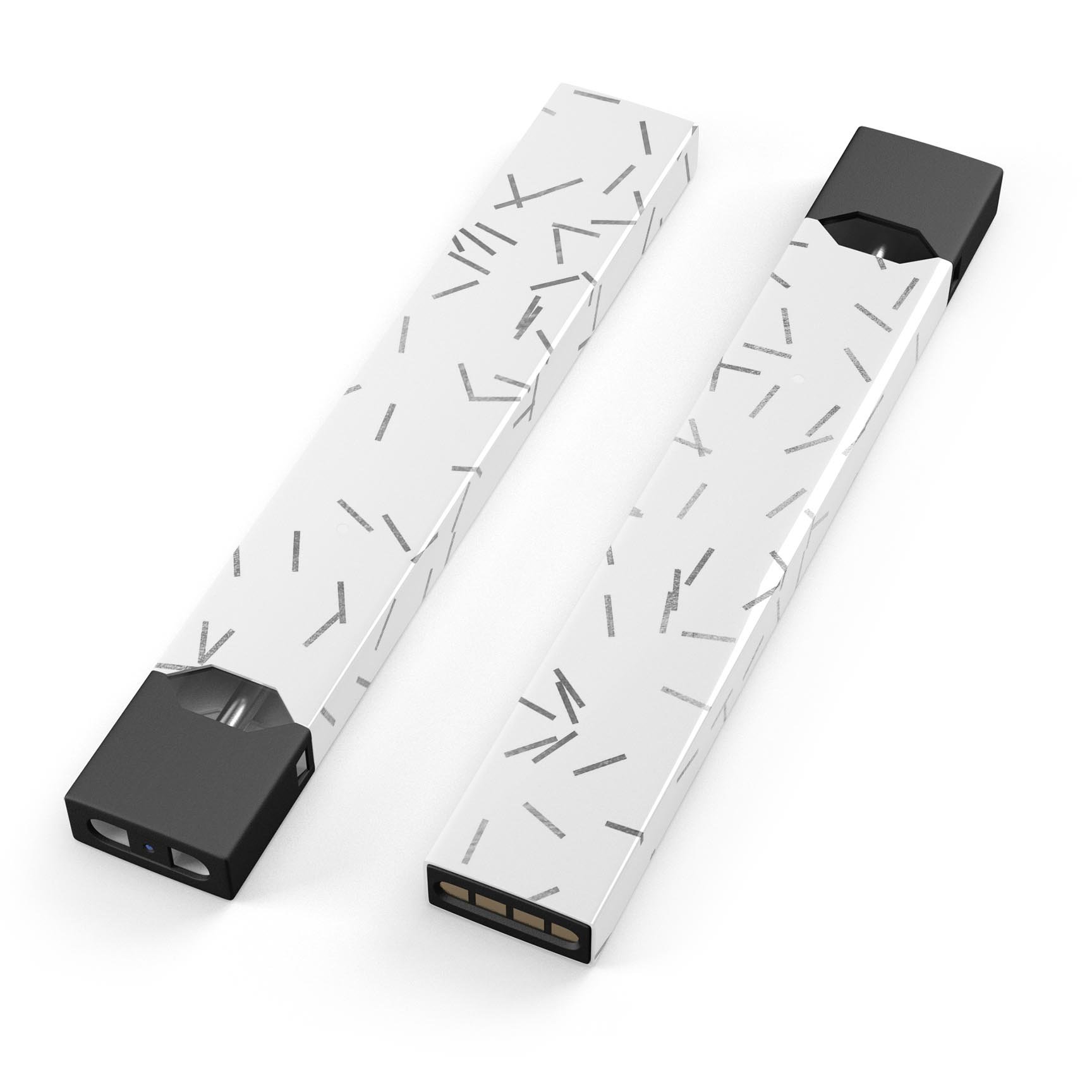 Grayscale Descending Candy Sticks skin-wrap for JUUL device, showcasing a stylish design with a protective finish.