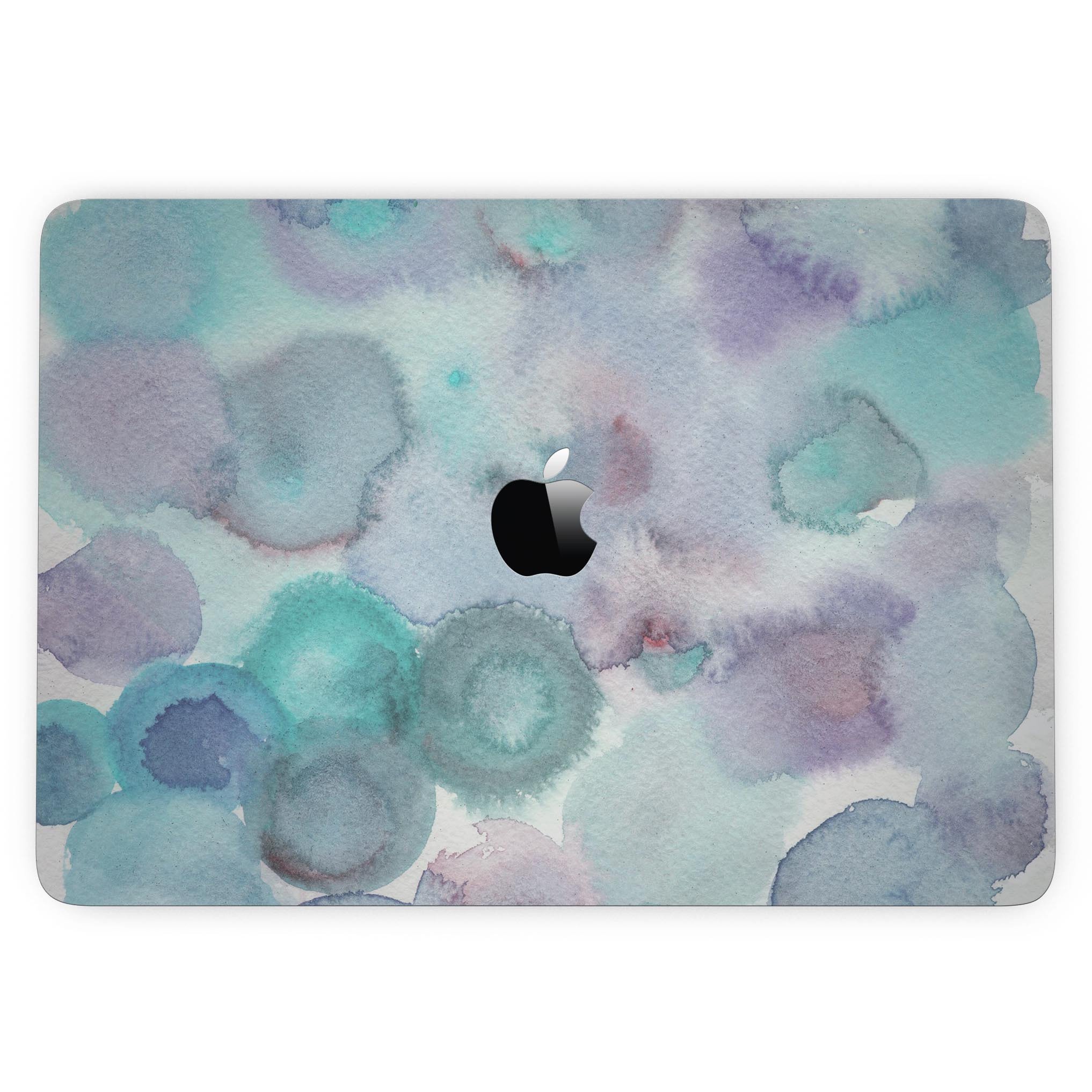 Green Blotted WaterColor Texture skin for 13" MacBook Pro without Touch Bar, showcasing vibrant watercolor design on premium vinyl.