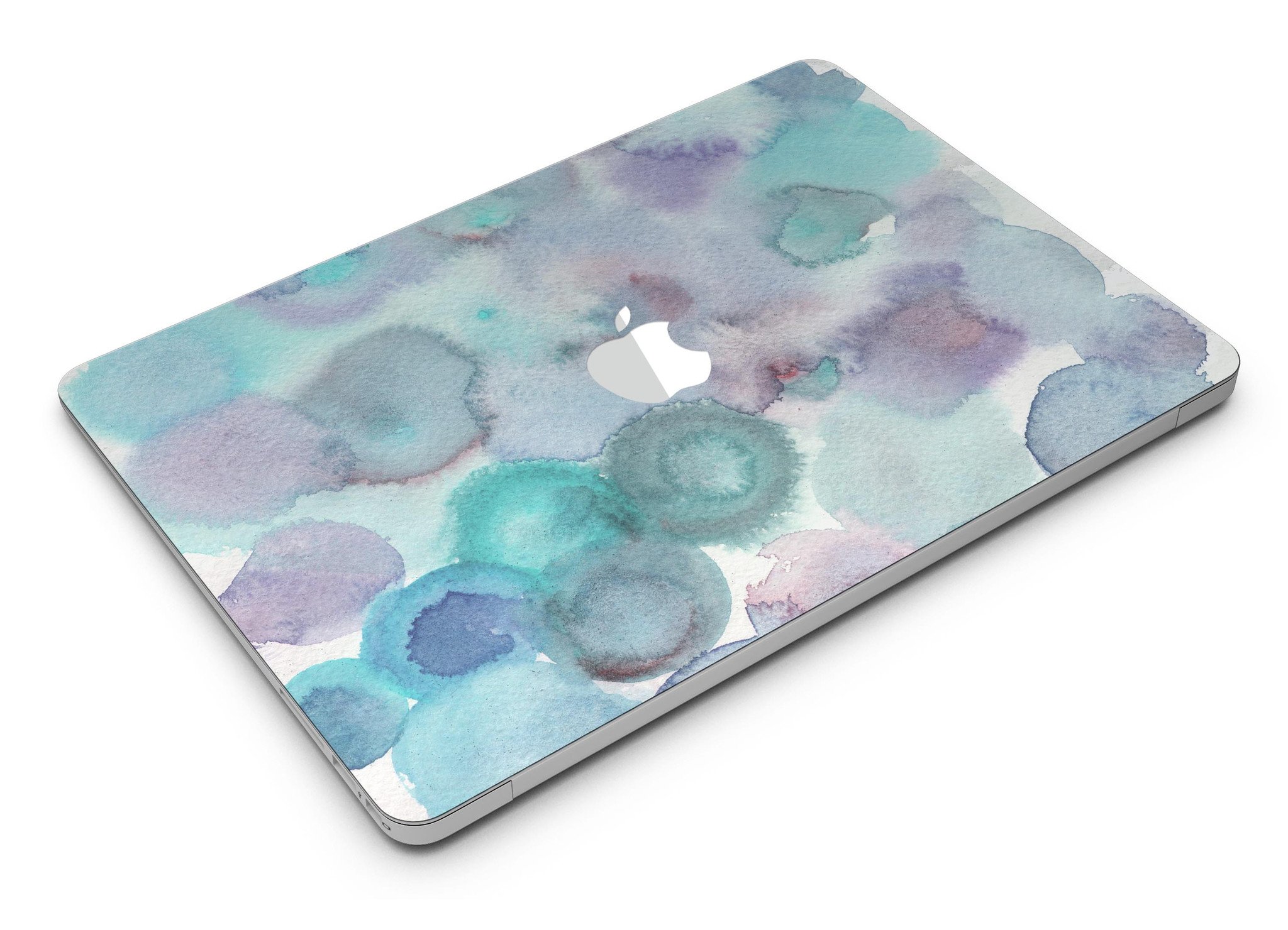 Green Blotted WaterColor Texture skin for MacBook Air, showcasing vibrant colors and a stylish design.