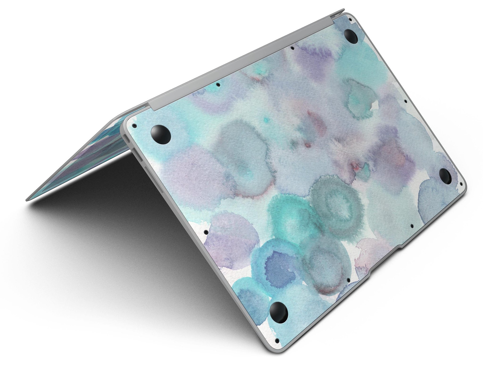 Green Blotted WaterColor Texture skin for MacBook Air, showcasing vibrant colors and a stylish design.