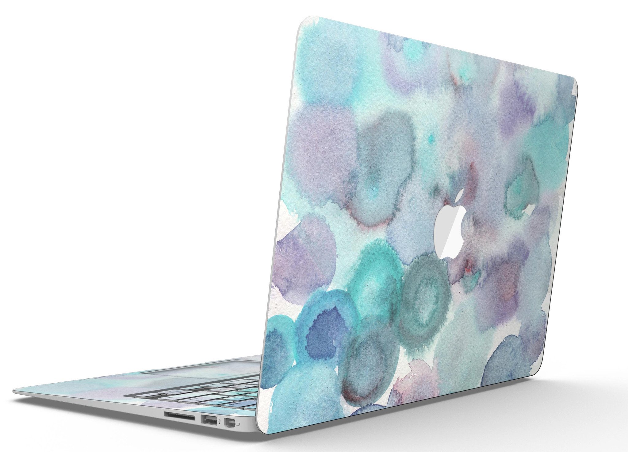 Green Blotted WaterColor Texture skin for MacBook Air, showcasing vibrant colors and a stylish design.