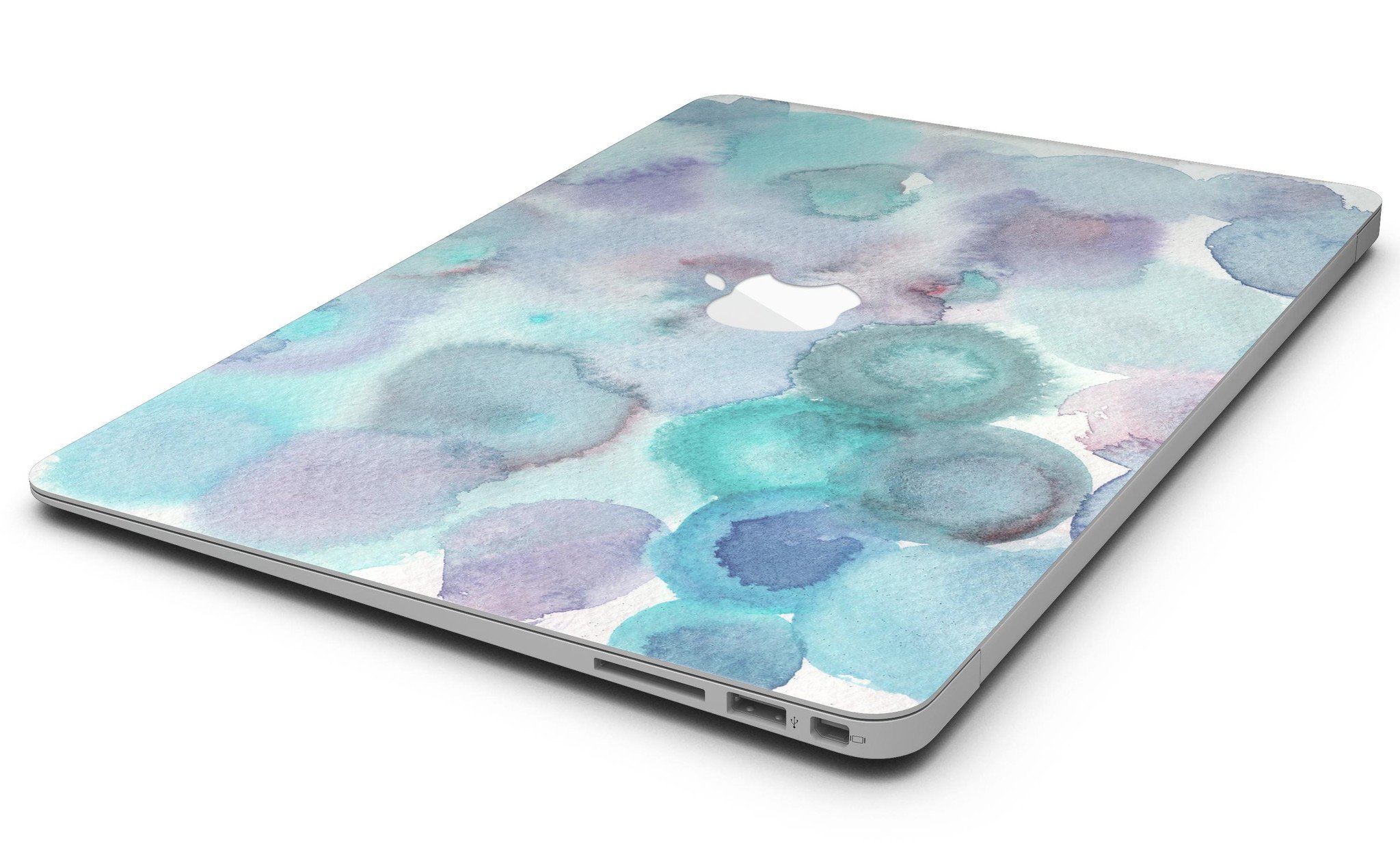 Green Blotted WaterColor Texture skin for MacBook Air, showcasing vibrant colors and a stylish design.