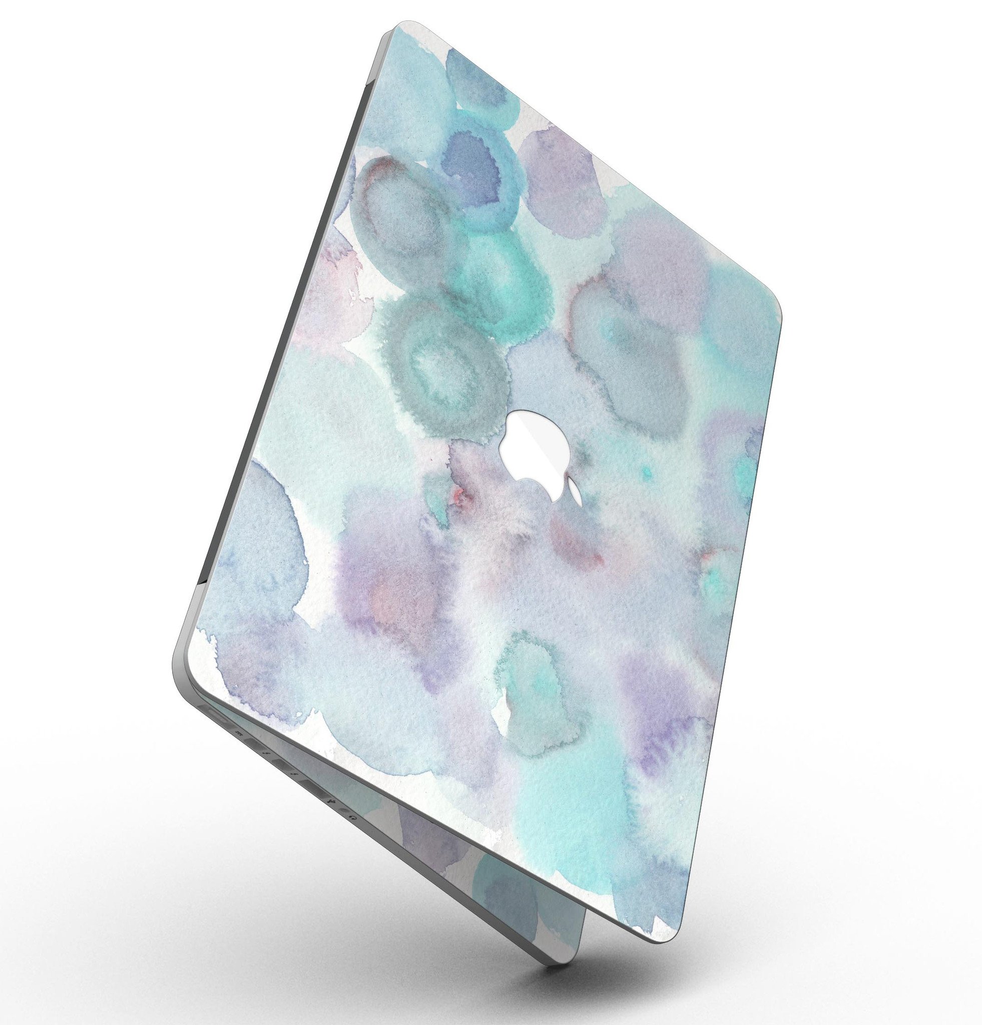 Green Blotted WaterColor Texture skin for MacBook Pro with Retina Display, showcasing vibrant colors and a stylish design.