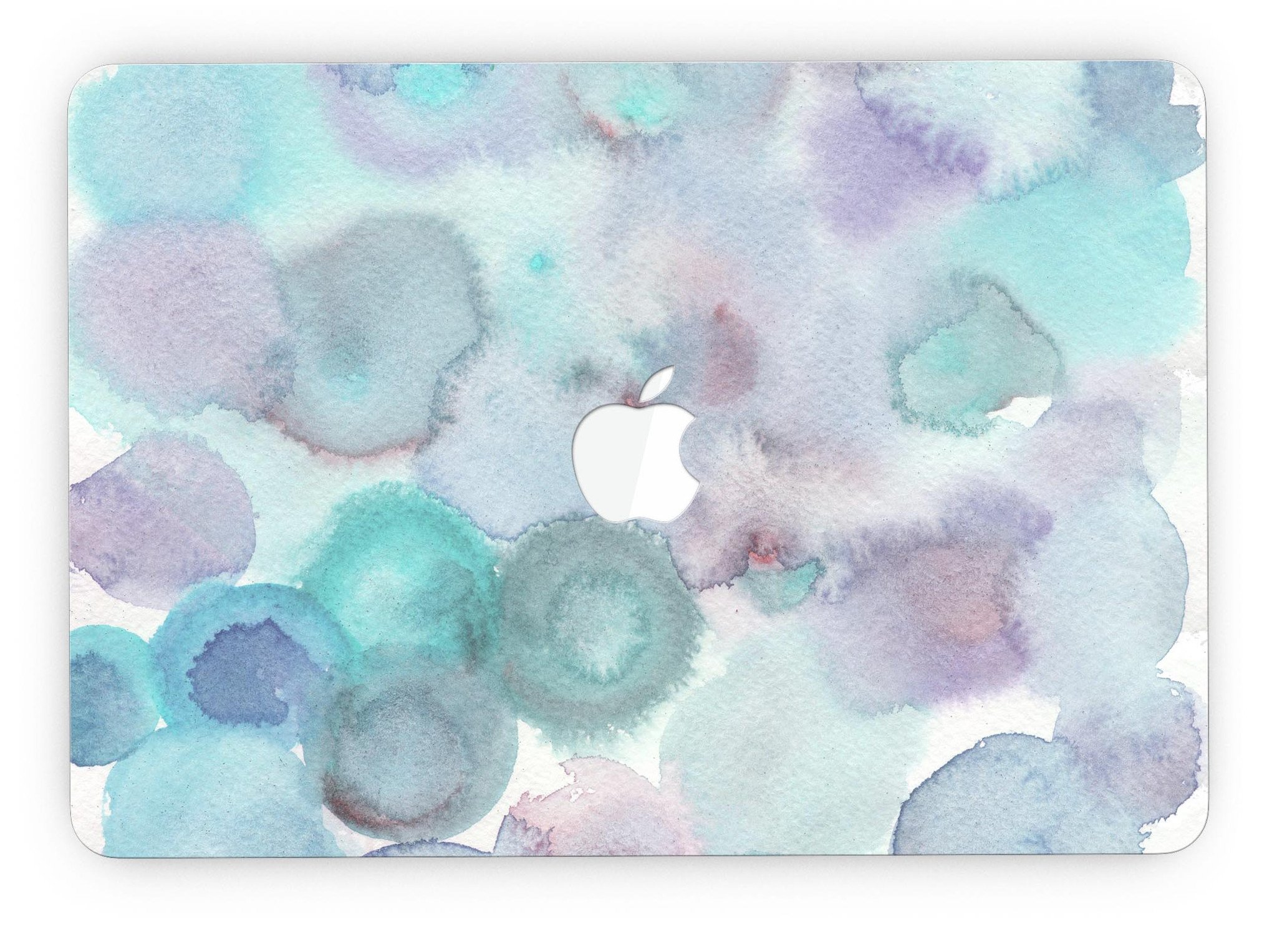 Green Blotted WaterColor Texture skin for MacBook Pro with Retina Display, showcasing vibrant colors and a stylish design.