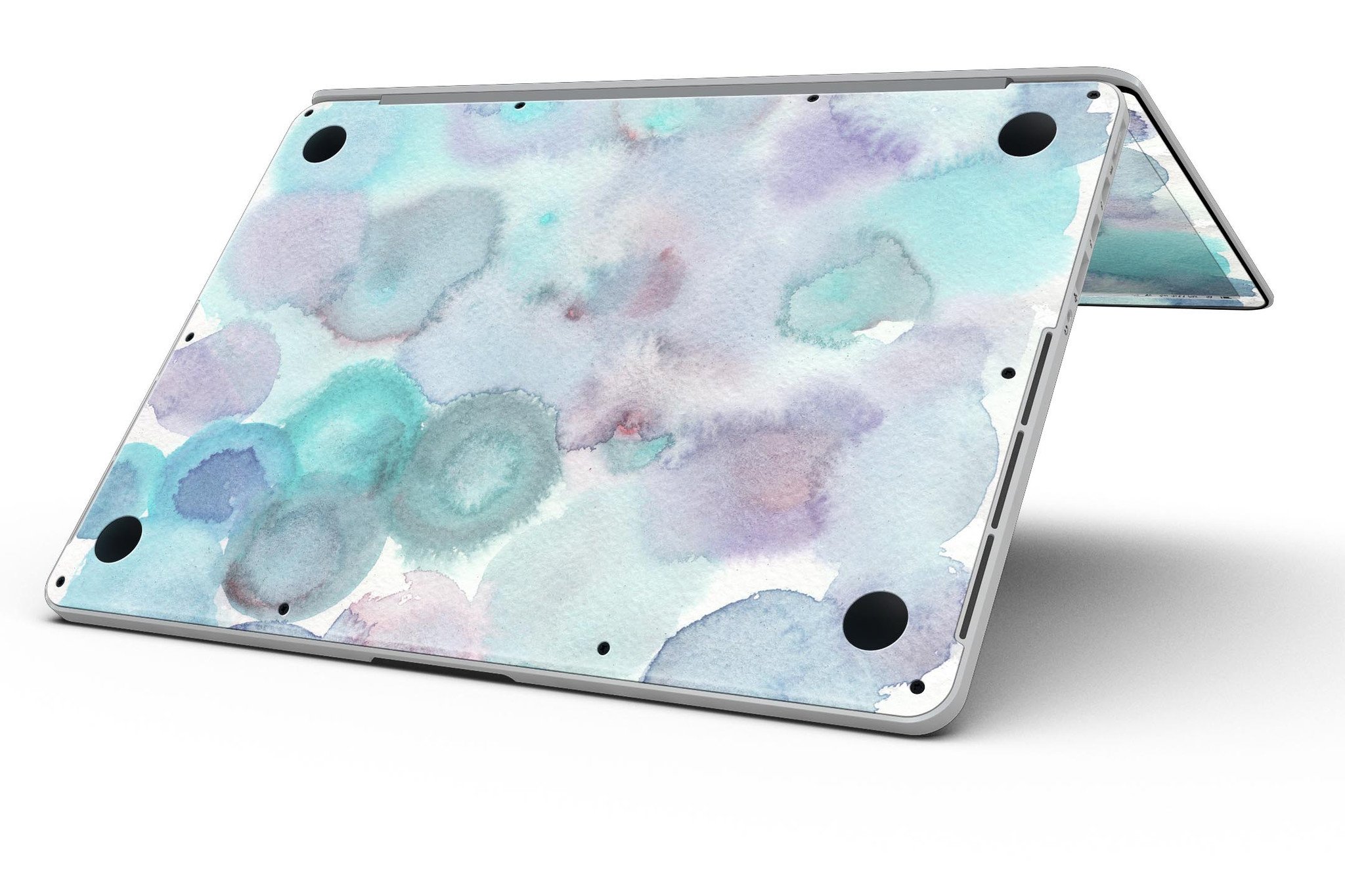 Green Blotted WaterColor Texture skin for MacBook Pro with Retina Display, showcasing vibrant colors and a stylish design.