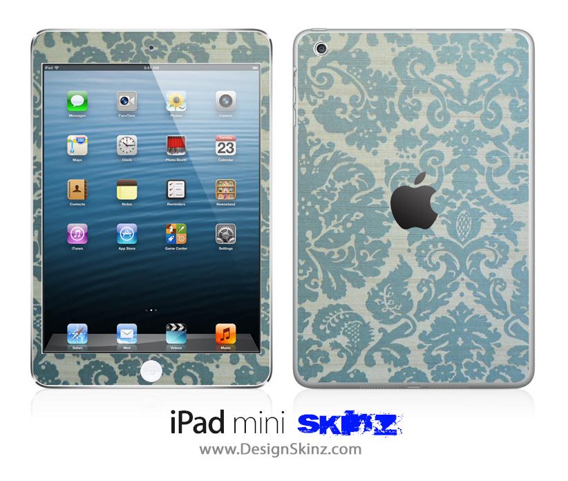 Green Lace Pattern iPad Skin showcasing intricate lace design on a sleek iPad.