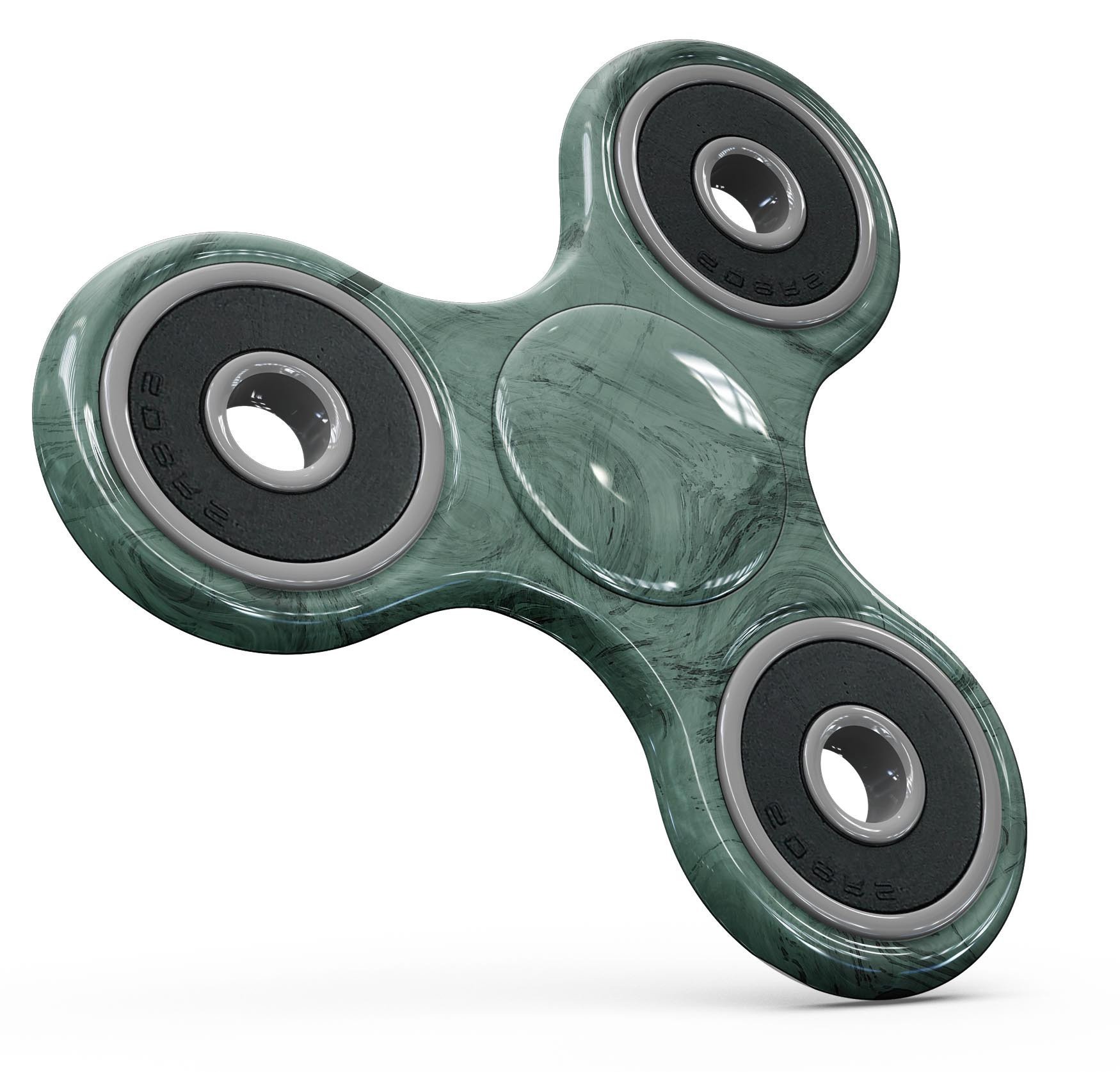 Green Slate Marble Surface V16 Full-Body Fidget Spinner Skin-Kit showcasing a stylish marble design for fidget spinner customization.