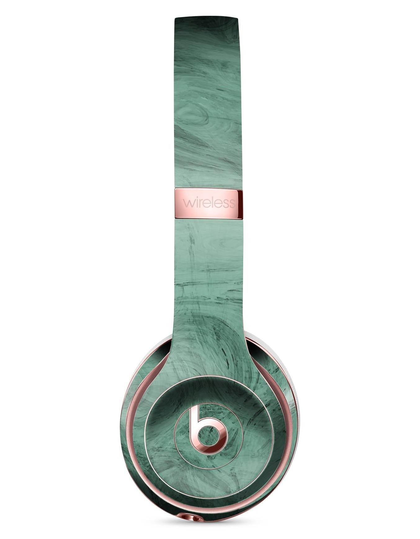 Green Slate Marble Skin Kit for Beats by Dre Solo 3 Wireless Headphones, showcasing a stylish marble design.