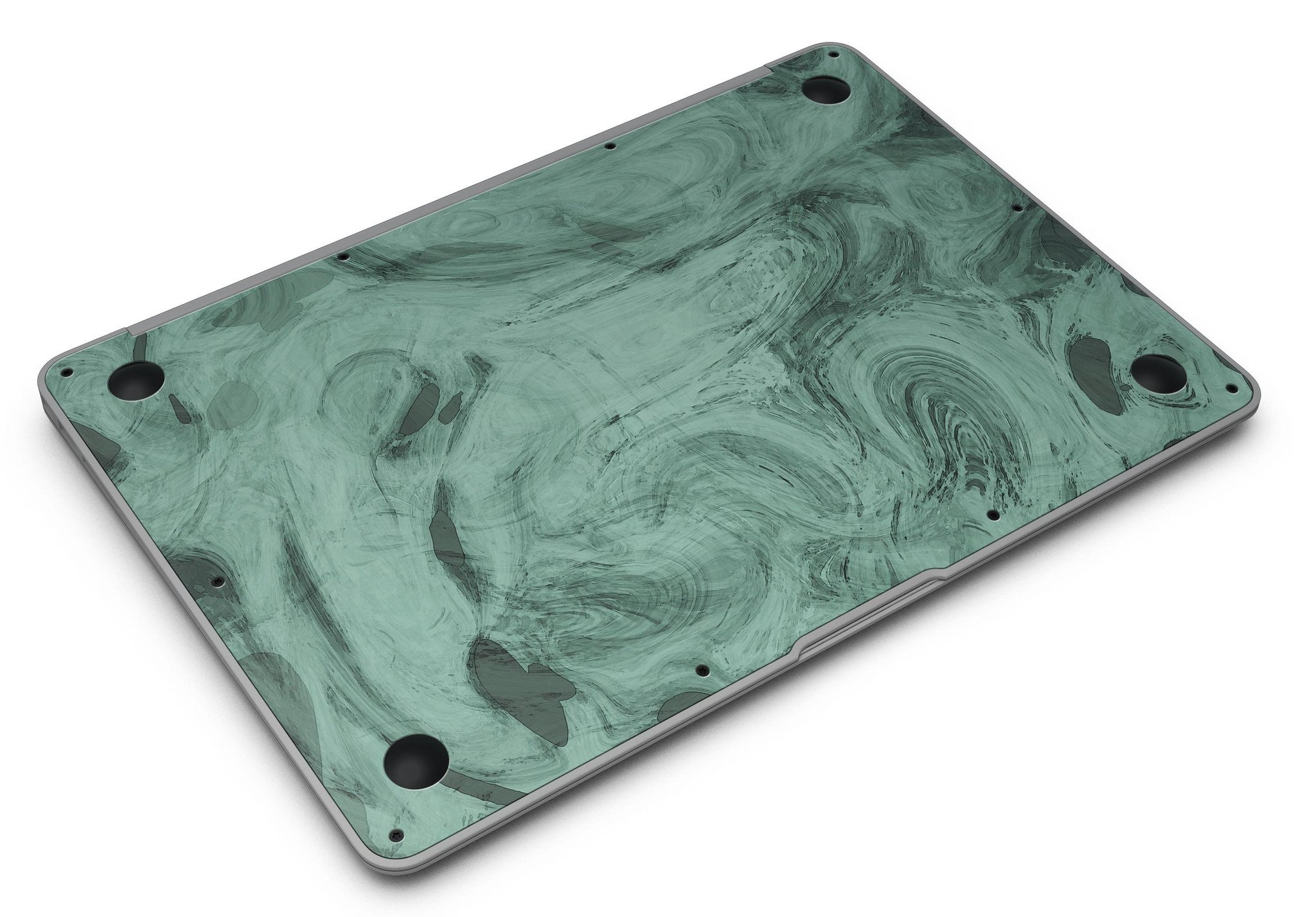 Green Slate Marble Skin Kit for MacBook Air, showcasing a stylish marble design with a smooth finish.