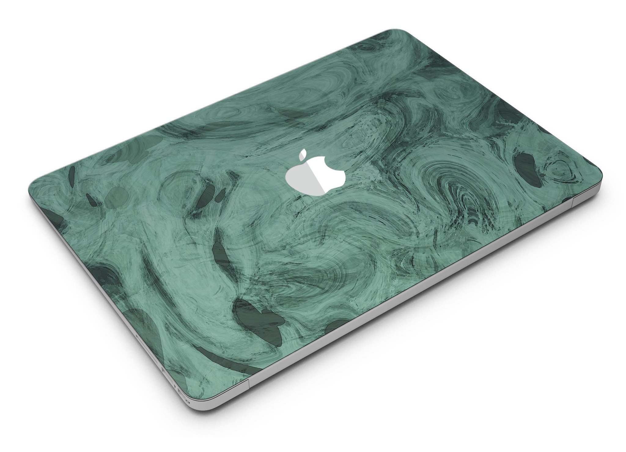 Green Slate Marble Skin Kit for MacBook Air, showcasing a stylish marble design with a smooth finish.