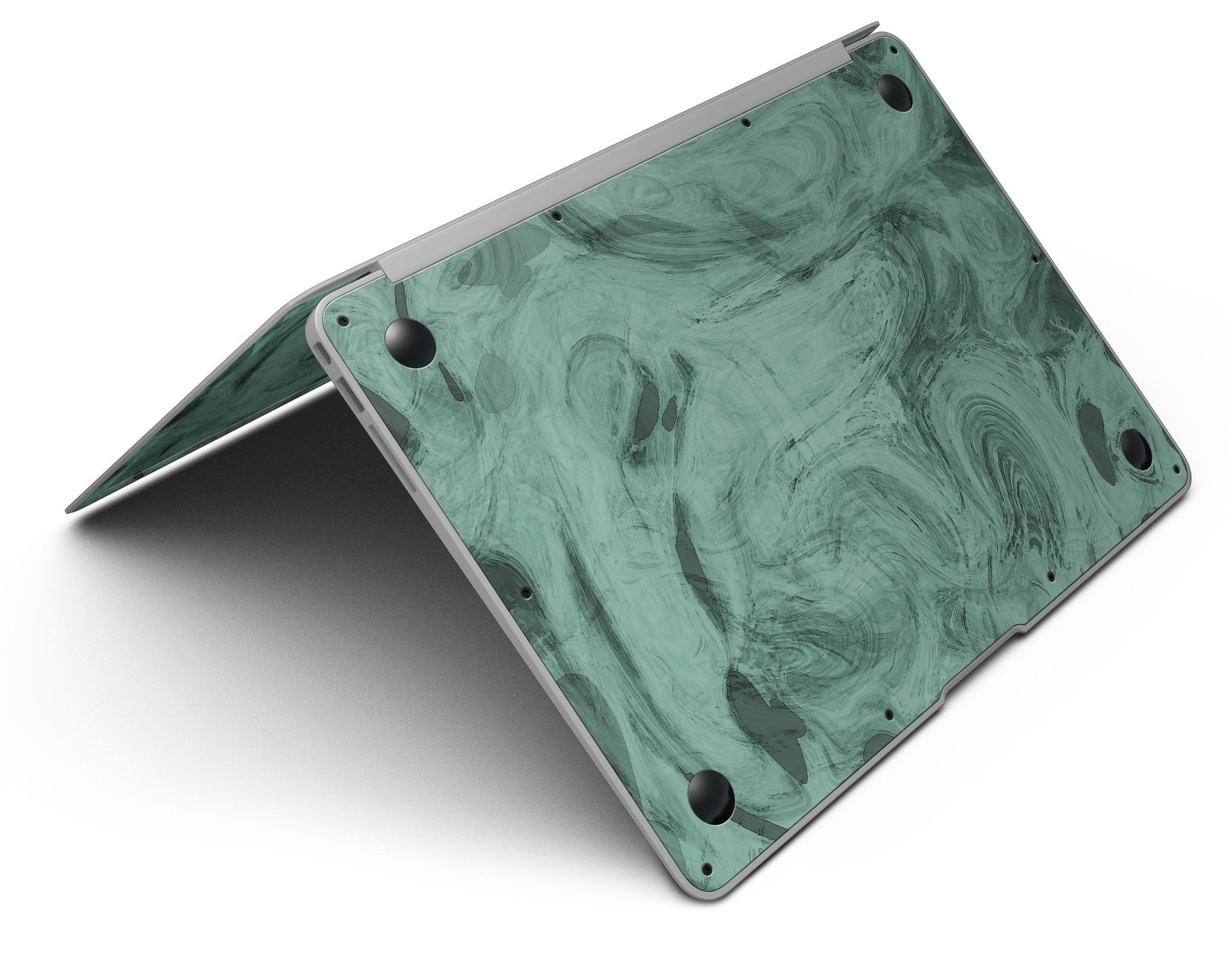 Green Slate Marble Skin Kit for MacBook Air, showcasing a stylish marble design with a smooth finish.