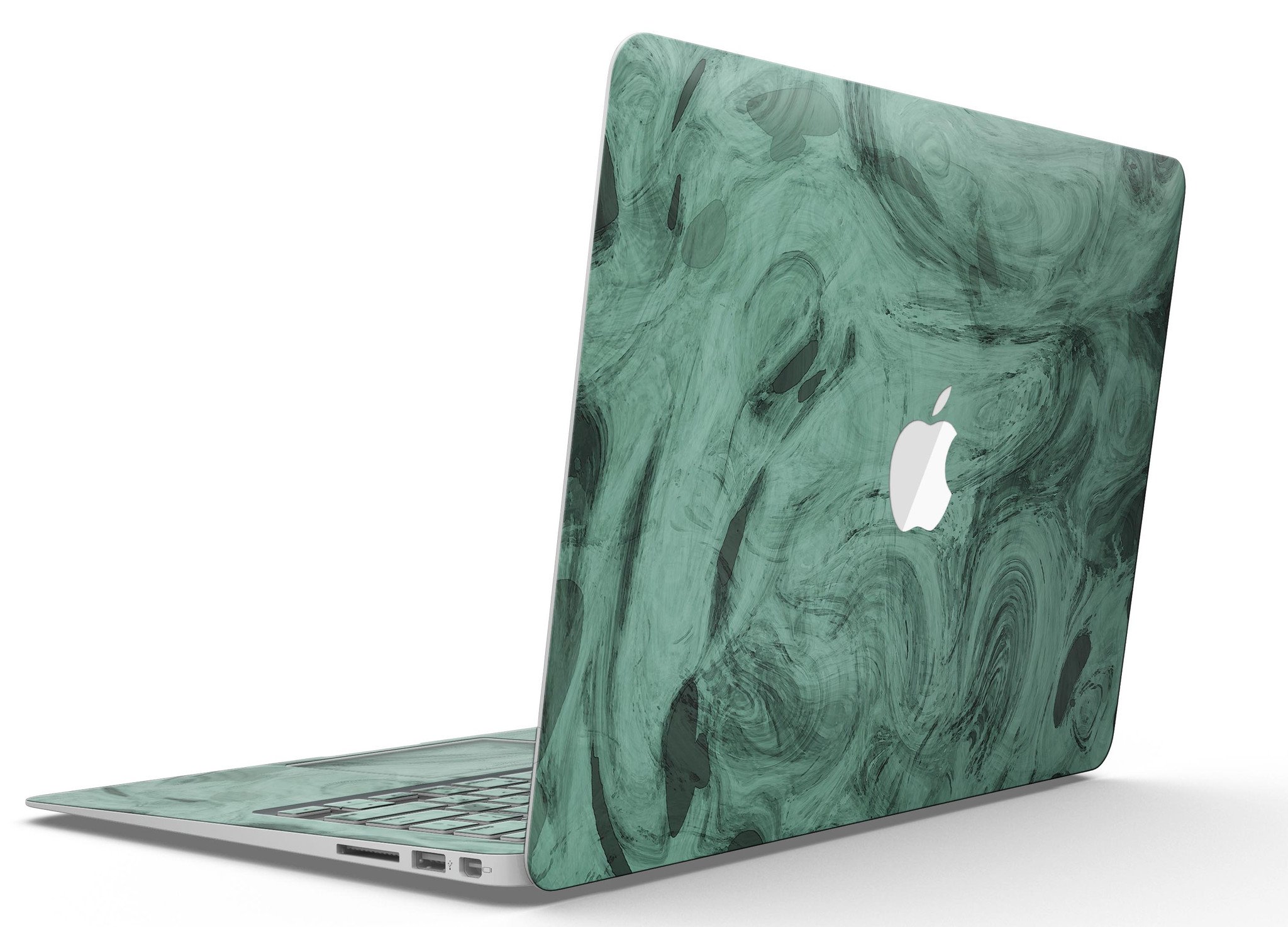 Green Slate Marble Skin Kit for MacBook Air, showcasing a stylish marble design with a smooth finish.