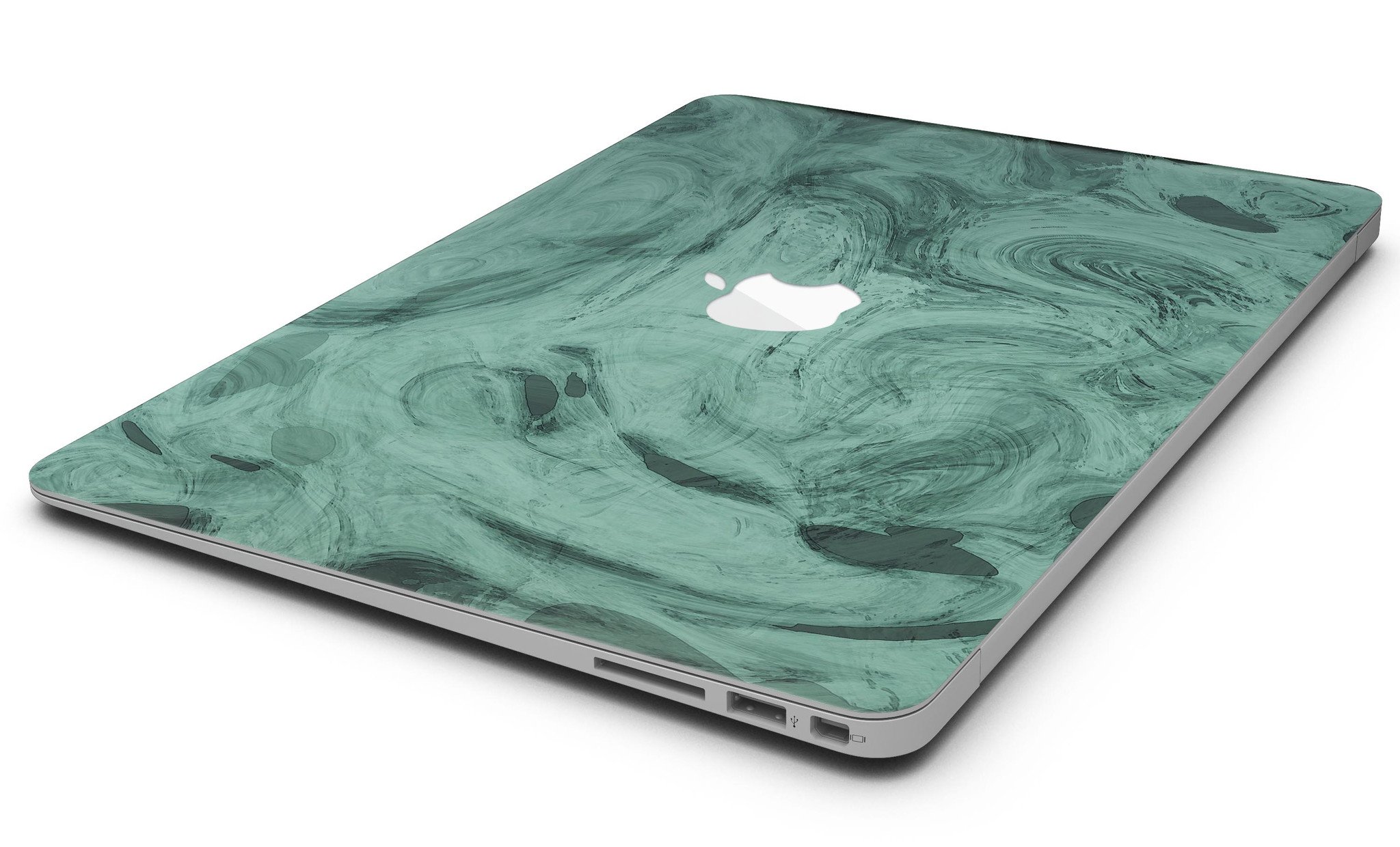 Green Slate Marble Skin Kit for MacBook Air, showcasing a stylish marble design with a smooth finish.