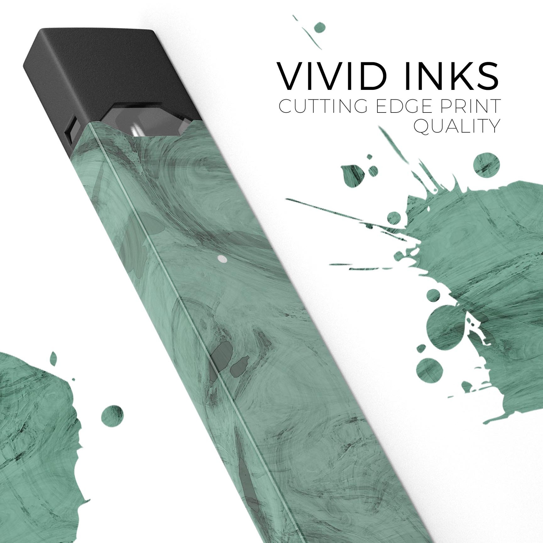 Green Slate Marble Surface V16 decal skin wrap for JUUL vaping device, showcasing a stylish marble design.