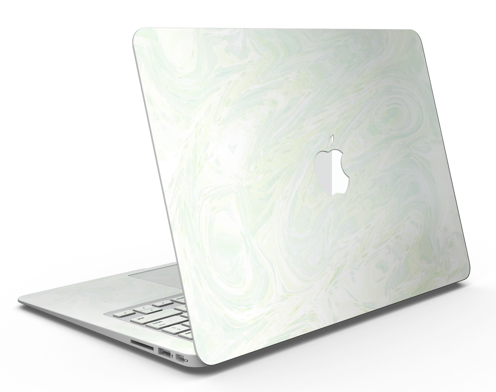 Green Slate Marble Skin Kit for MacBook Air, showcasing a stylish marble design with a premium vinyl finish.