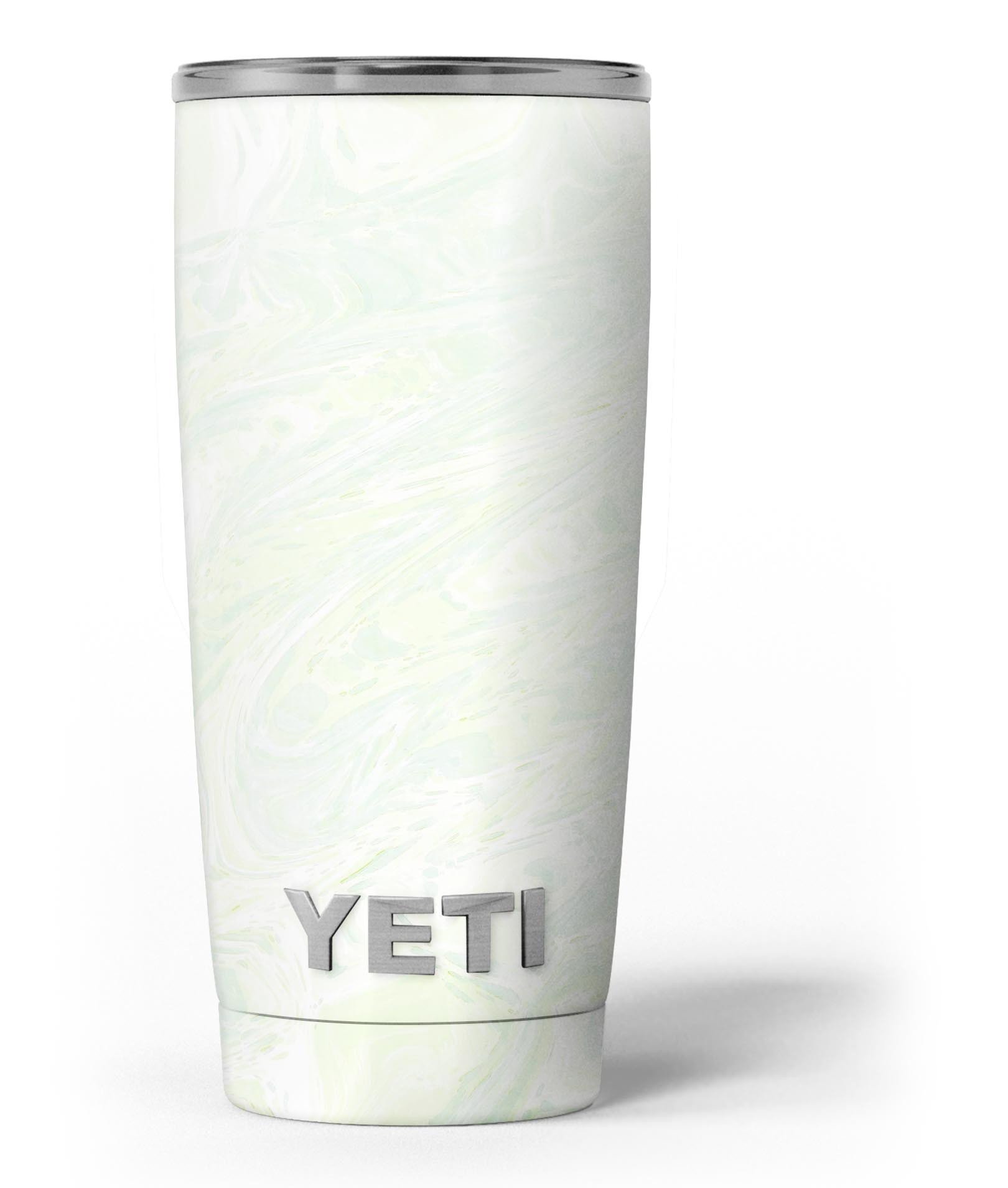 Green Slate Marble Surface V44 skin decal vinyl wrap kit for Yeti Coolers, showcasing a stylish marble design.