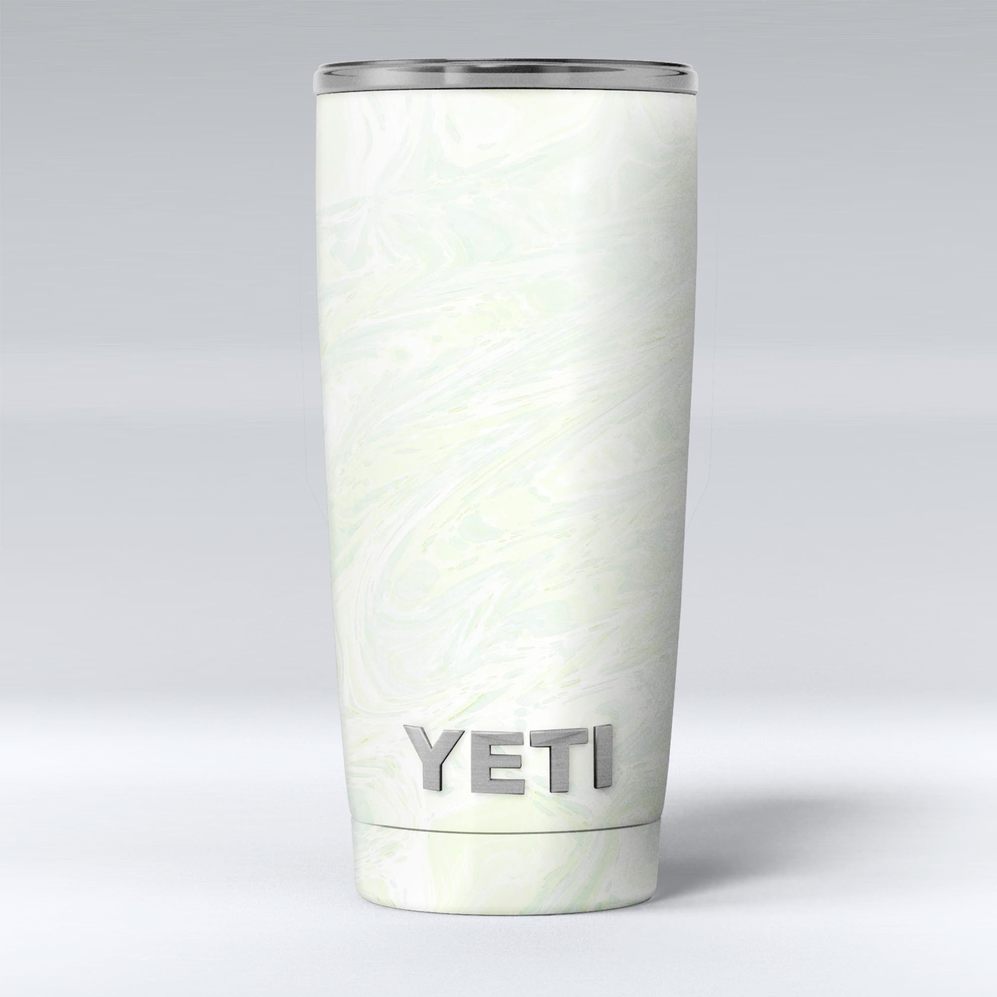 Green Slate Marble Surface V44 skin decal vinyl wrap kit for Yeti Coolers, showcasing a stylish marble design.