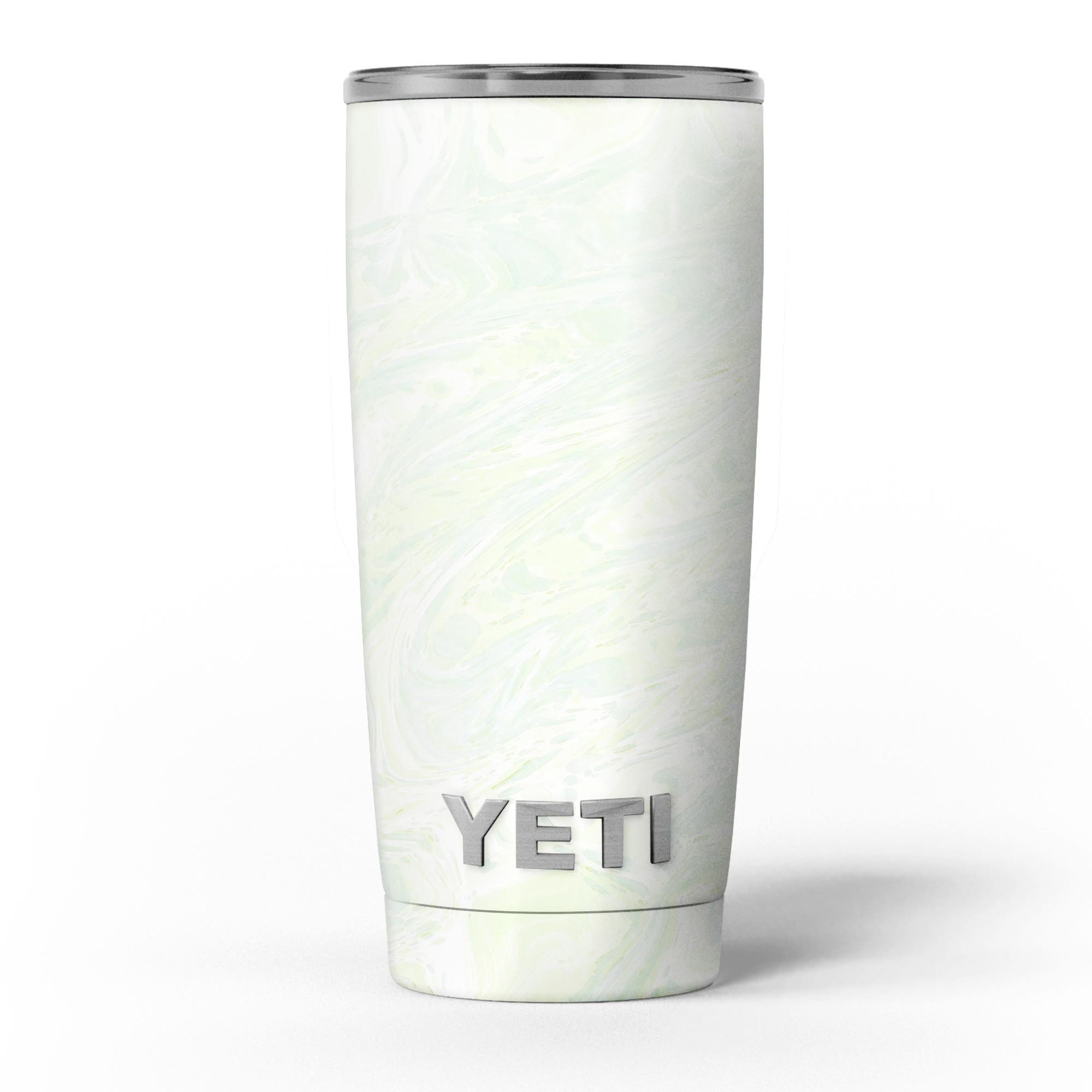 Green Slate Marble Surface V44 skin decal vinyl wrap kit for Yeti Coolers, showcasing a stylish marble design.