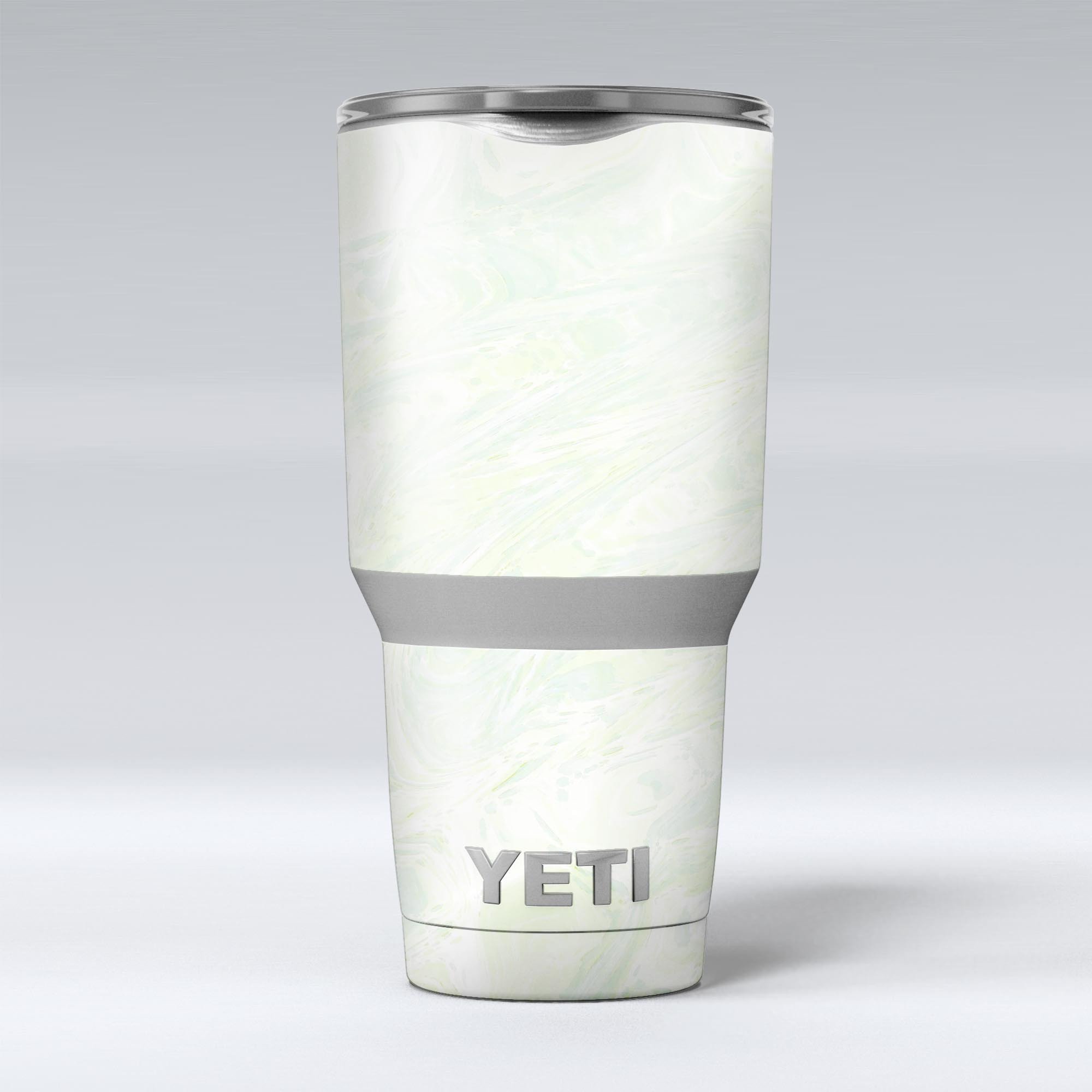 Green Slate Marble Surface V44 skin decal vinyl wrap kit for Yeti Coolers, showcasing a stylish marble design.