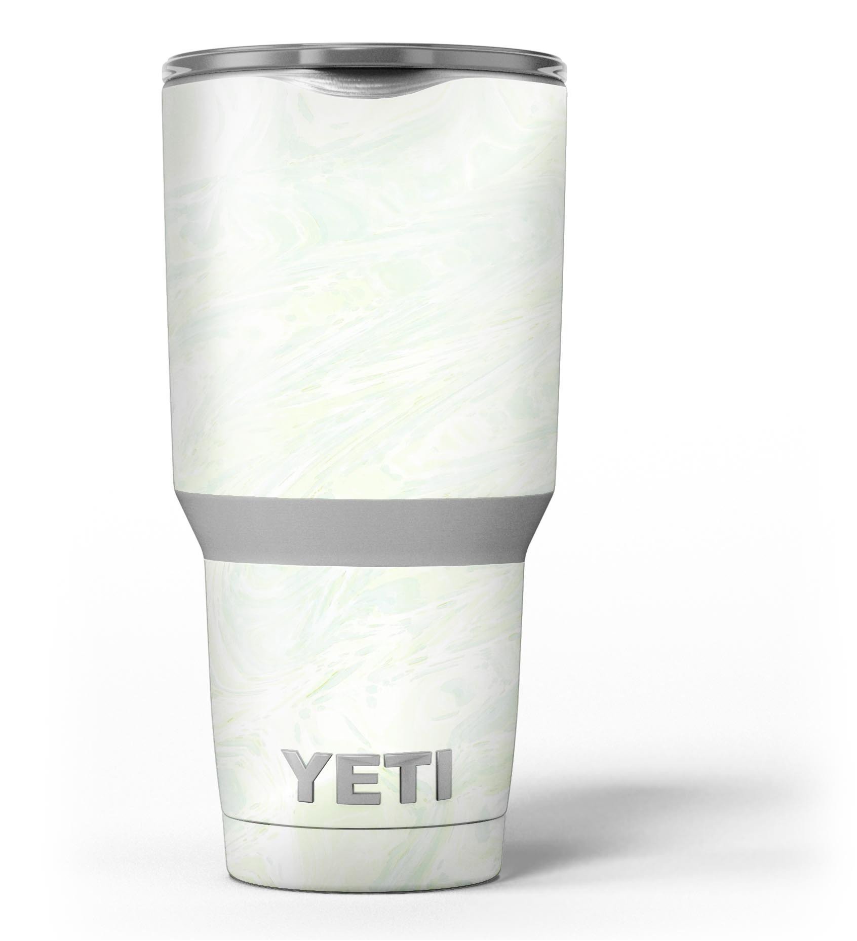 Green Slate Marble Surface V44 skin decal vinyl wrap kit for Yeti Coolers, showcasing a stylish marble design.