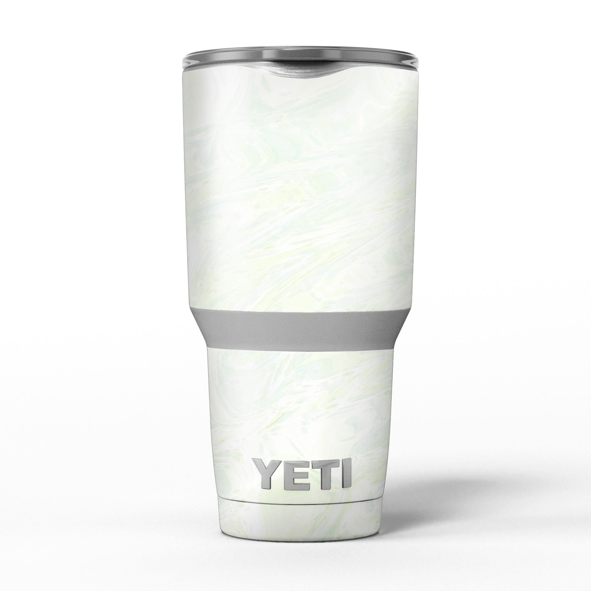 Green Slate Marble Surface V44 skin decal vinyl wrap kit for Yeti Coolers, showcasing a stylish marble design.