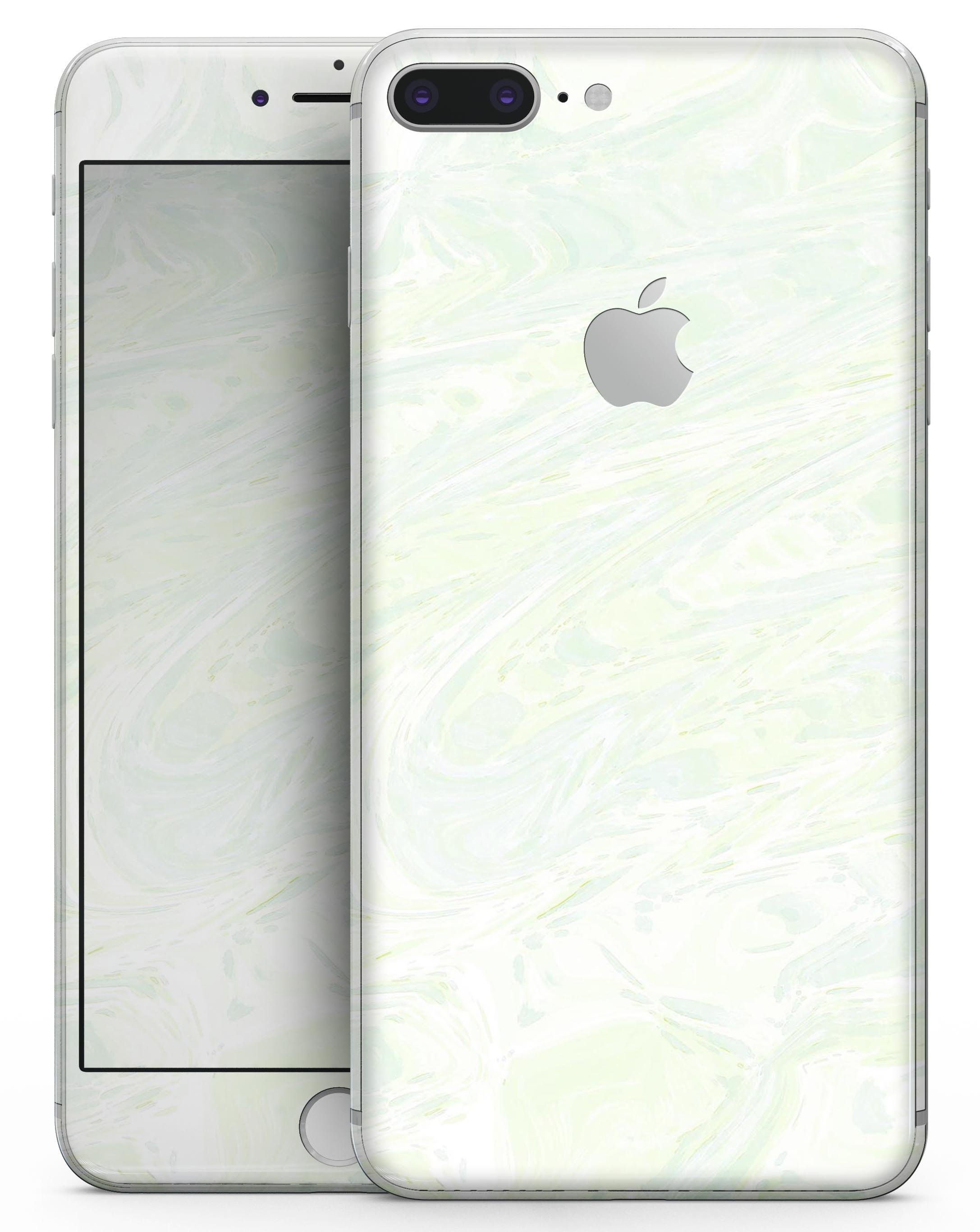 Green Slate Marble Surface V44 skin for iPhone 8 and 8 Plus, showcasing a stylish marble design on a sleek device.